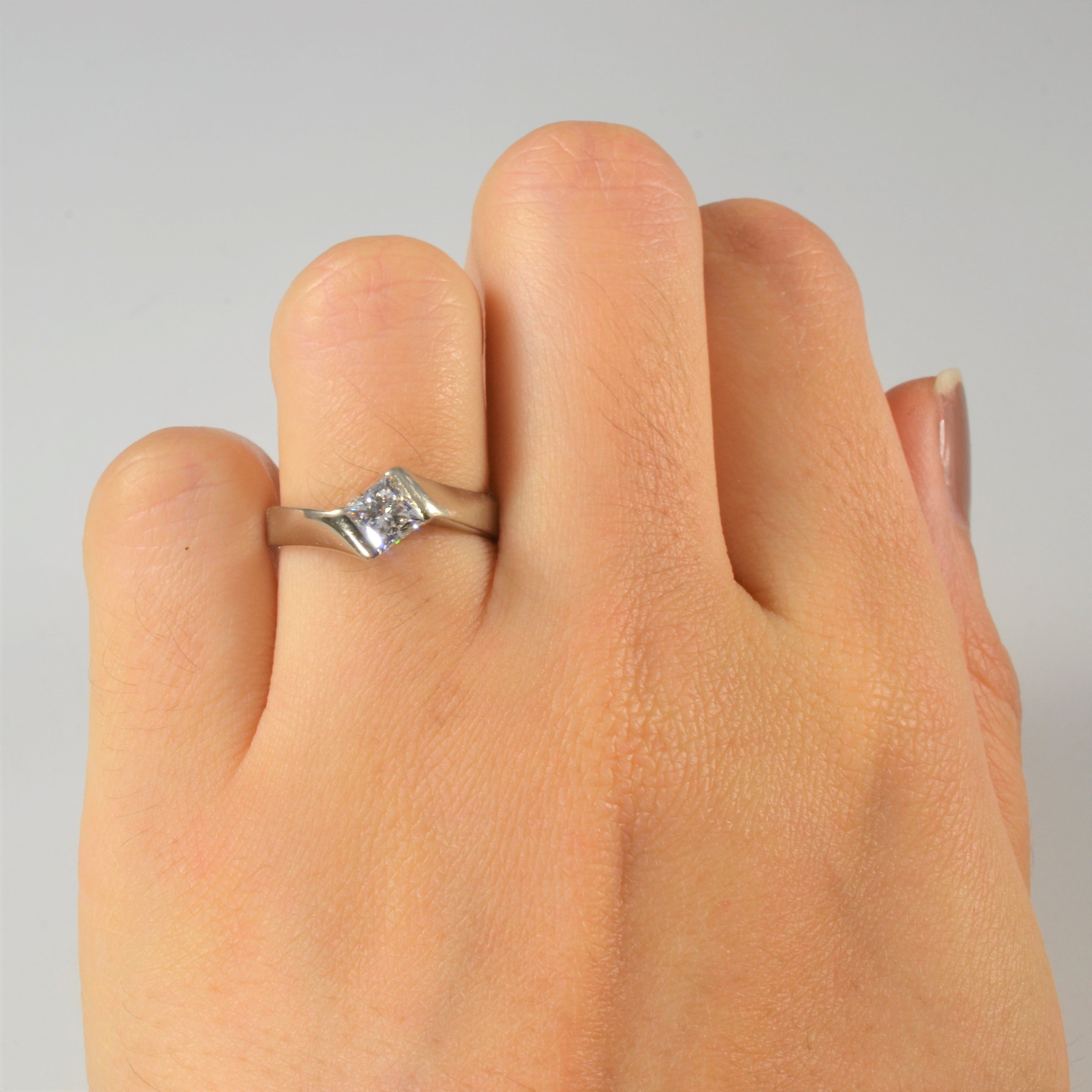 Bypass Princess Diamond Engagement Ring | 0.62ct | SZ 5.5 |