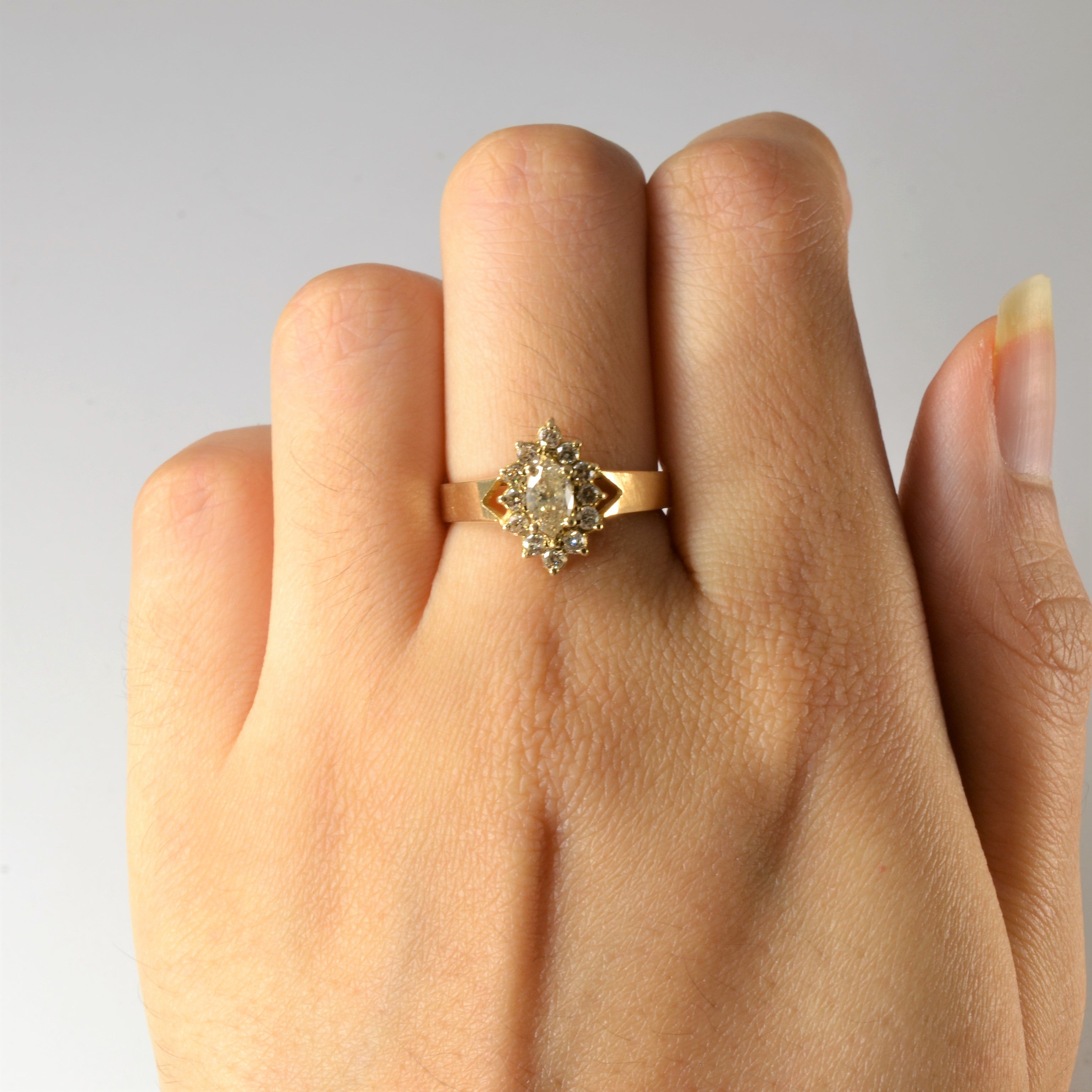 Marquise Diamond Cocktail Ring | 0.64ctw | SZ 7.25 |