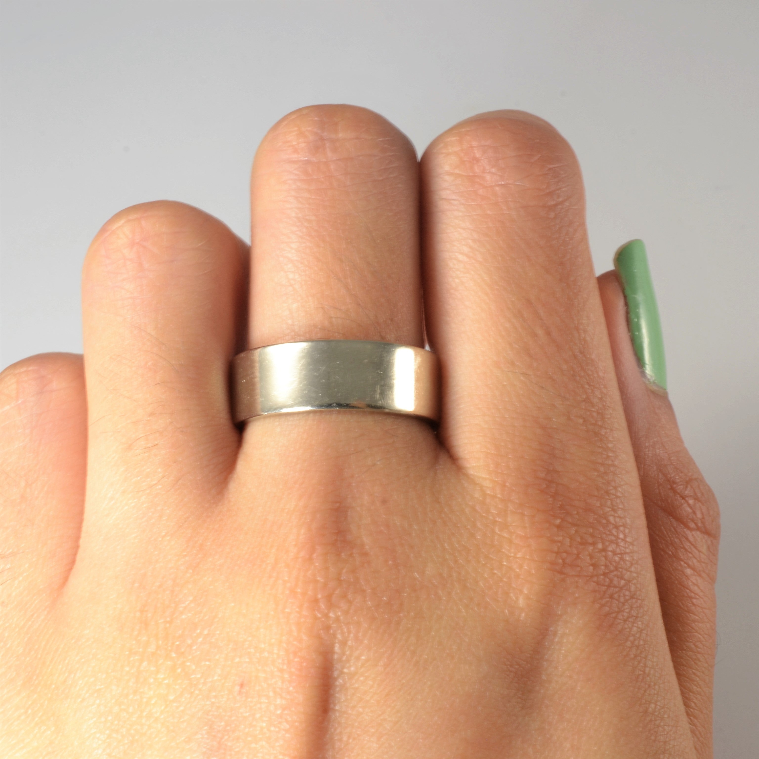 White Gold Flat Band | SZ 8.25 |