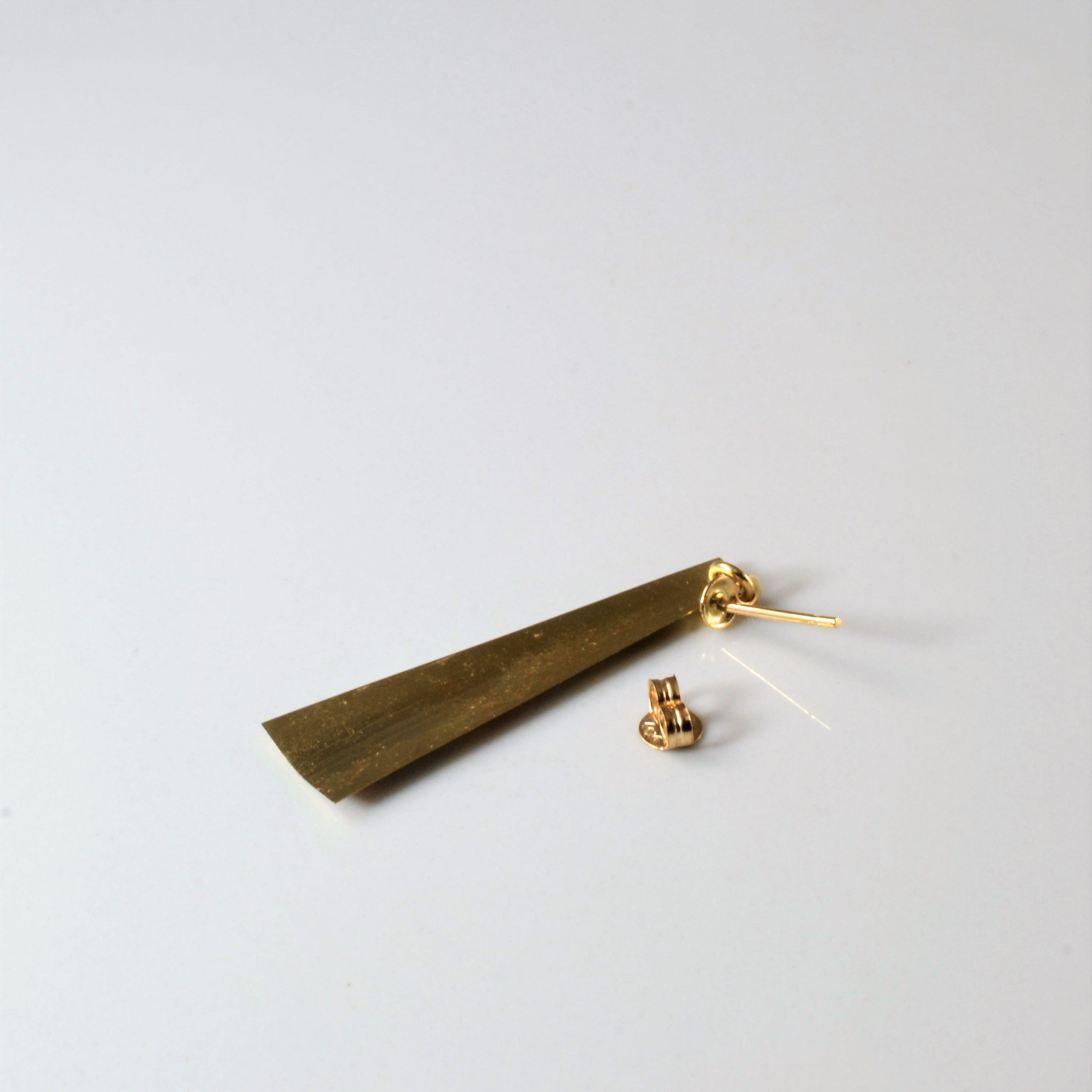 Boucles d'oreilles pendantes tricolores dorées
