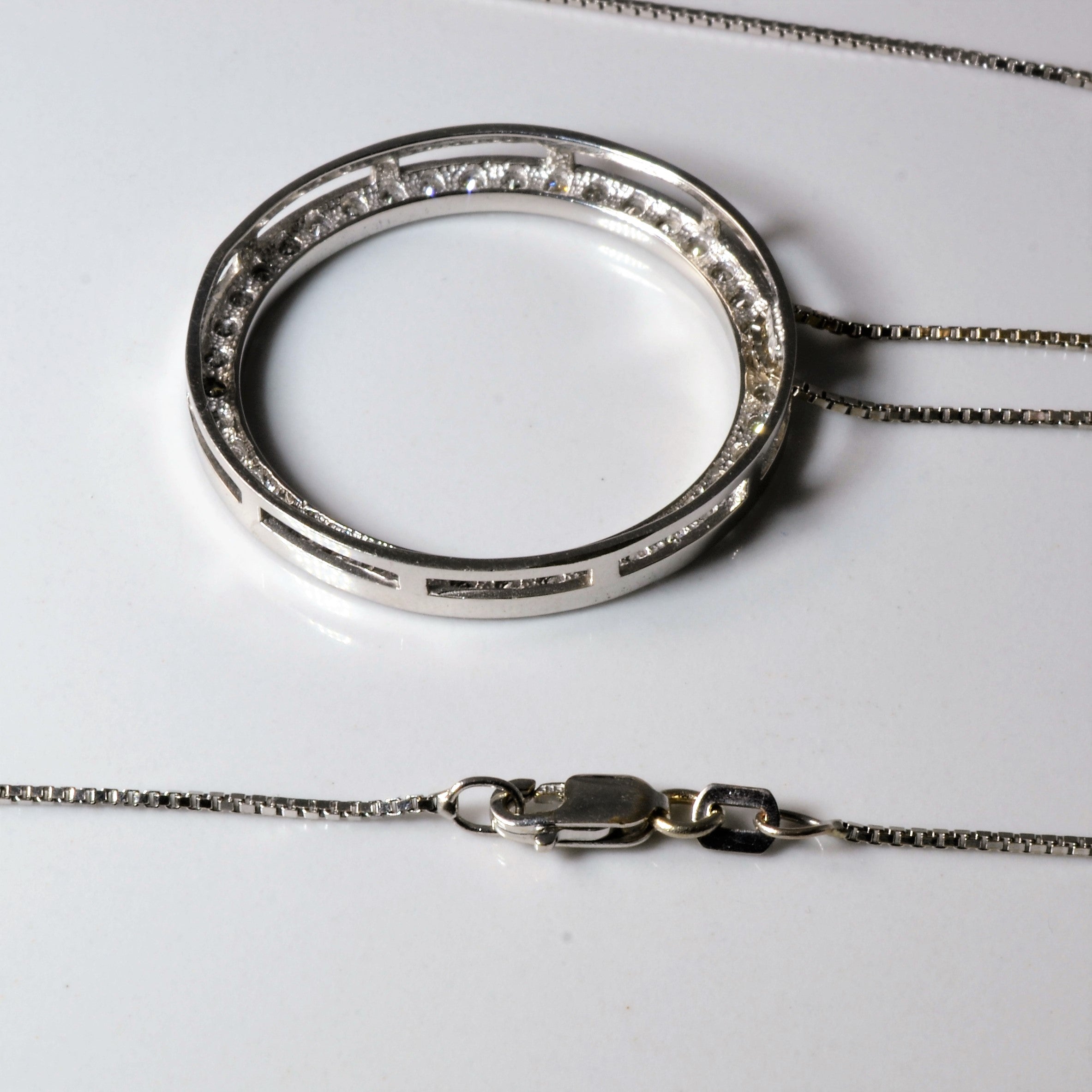 Diamond Eternity Pendant Necklace | 0.70ctw | 20"|