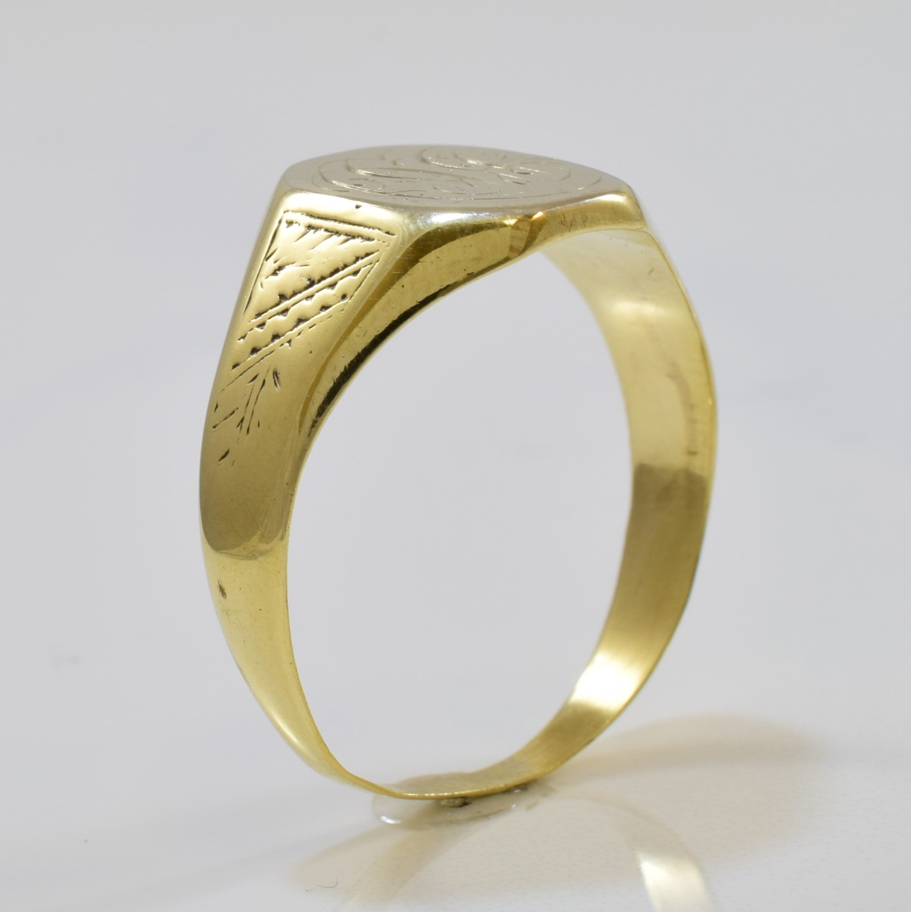 Bague chevalière gravée avec initiale « HC » | Taille 12 |