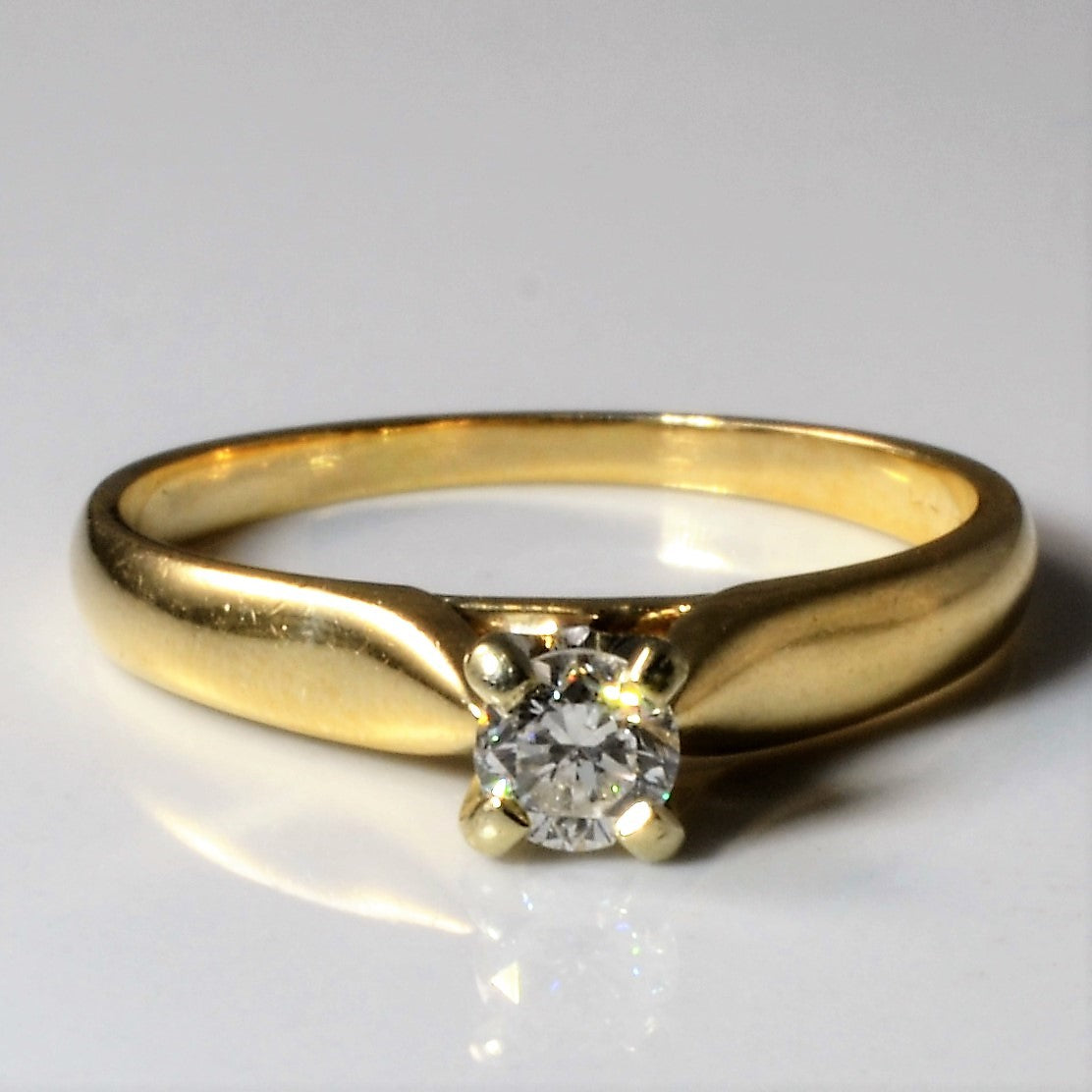 Yellow Gold Solitaire Diamond Ring | 0.24ct | SZ 7 |