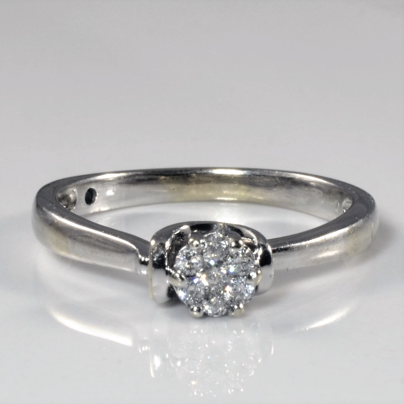 Offset Cluster Diamond Ring | 0.12ctw | SZ 7.25 |
