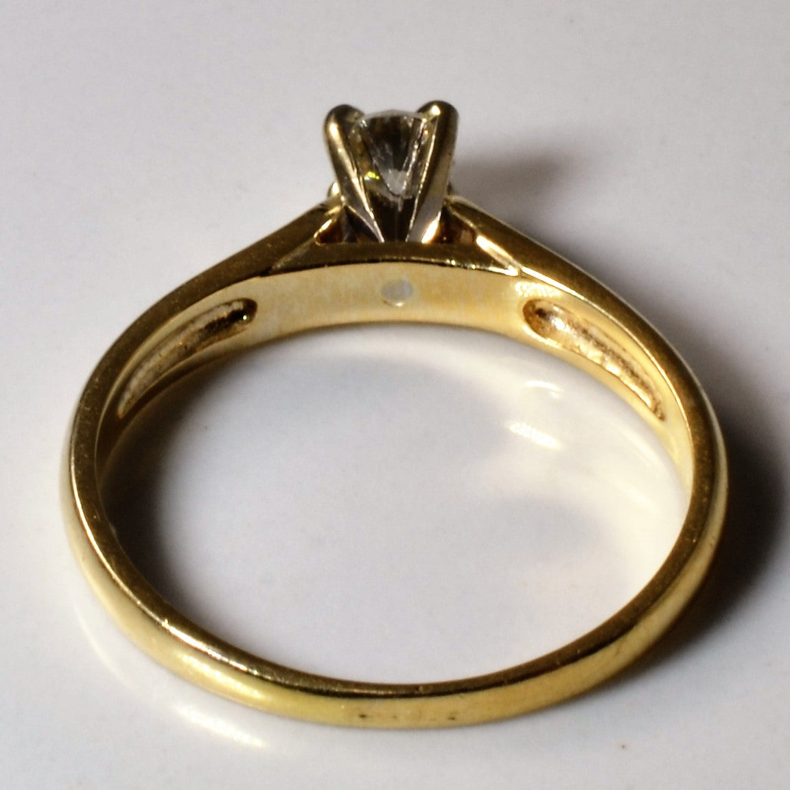 Yellow Gold Solitaire Diamond Ring | 0.24ct | SZ 7 |