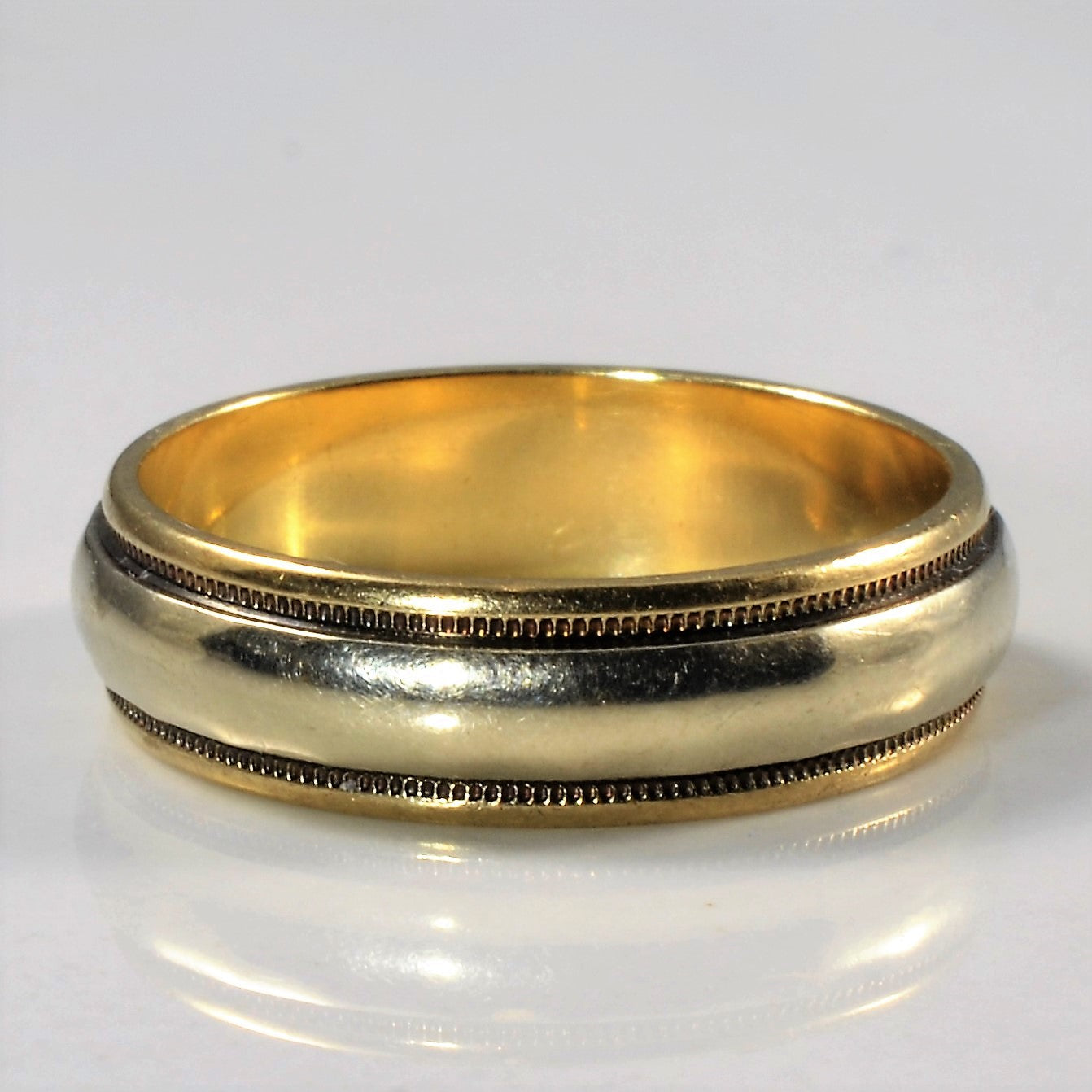 Bague bicolore à grain fin | Taille 10 |