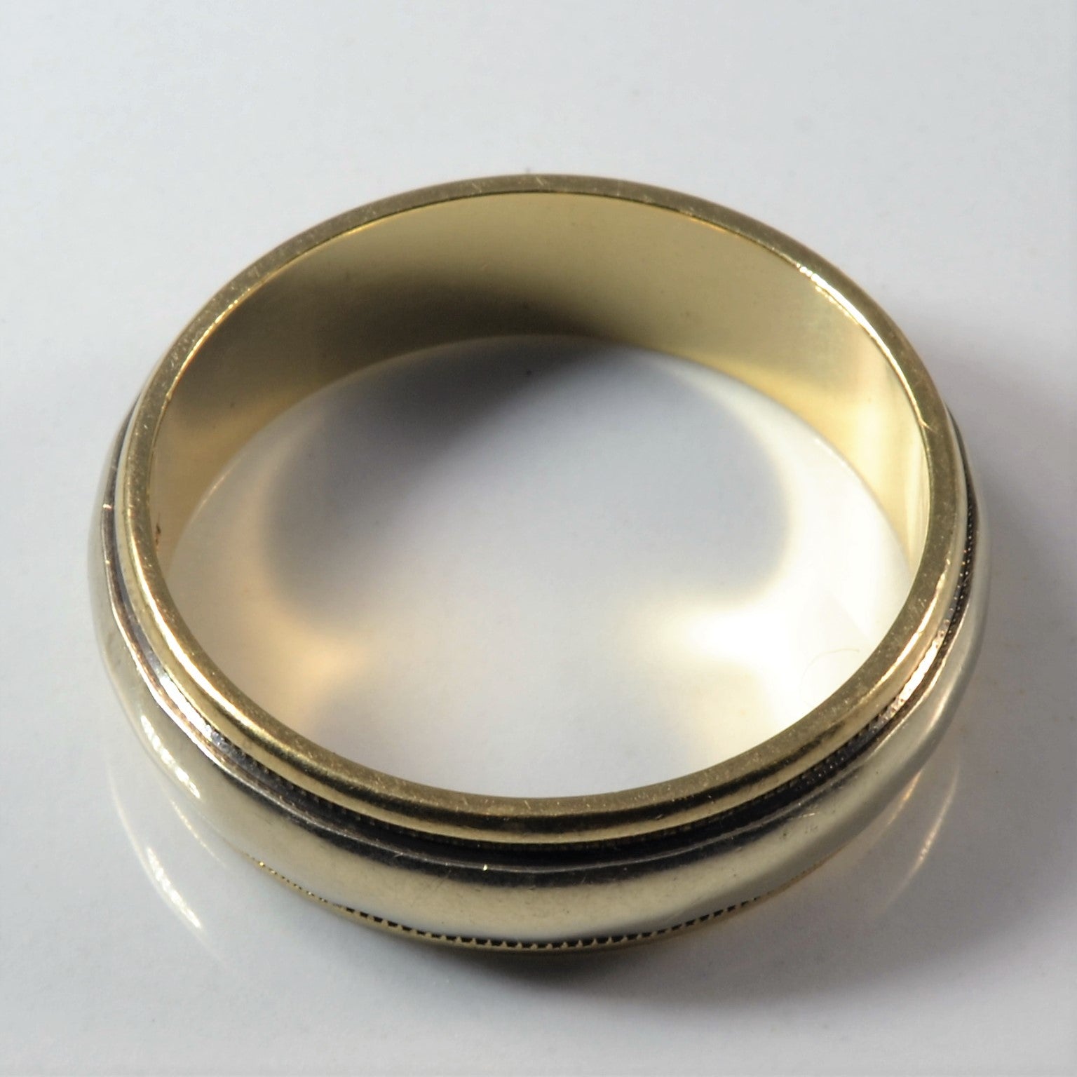 Bague bicolore à grain fin | Taille 10 |