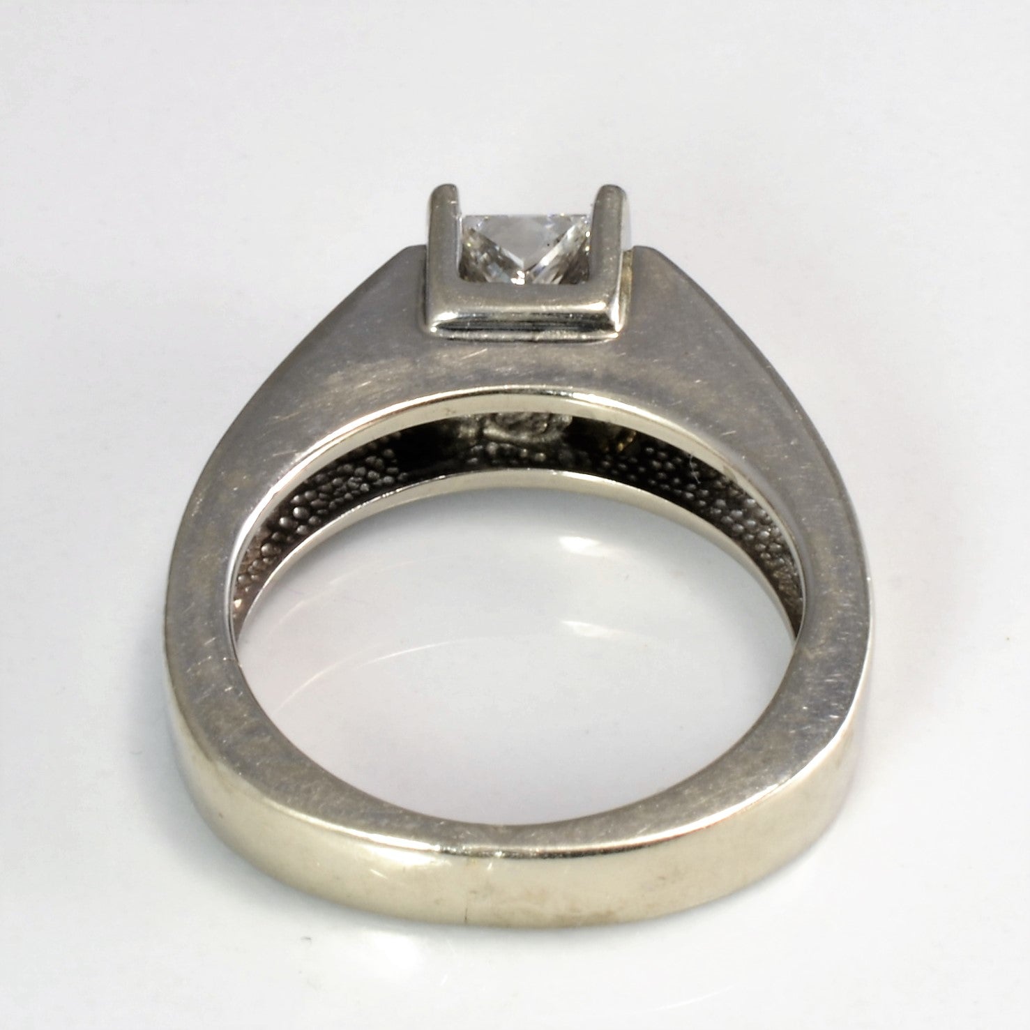 Semi Bezel Set Diamond Engagement Ring | 0.91 ctw, SZ 4.75 |