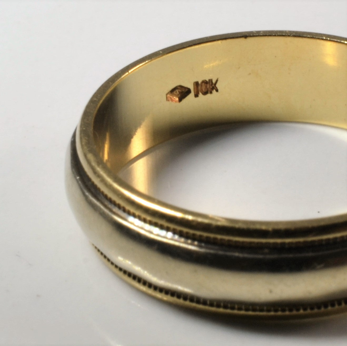 Bague bicolore à grain fin | Taille 10 |