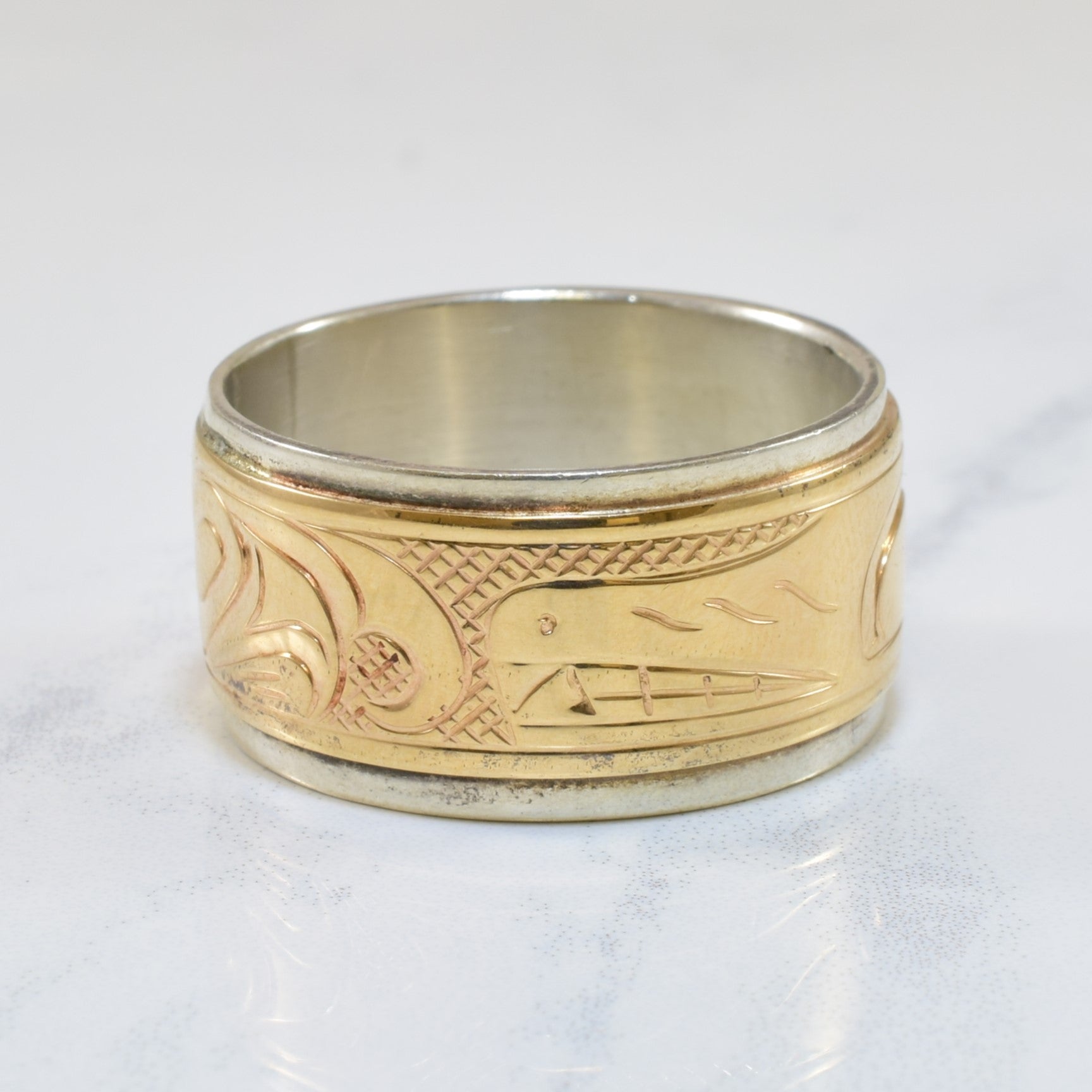 Two Tone Indigenous Art Ring | SZ 13 |