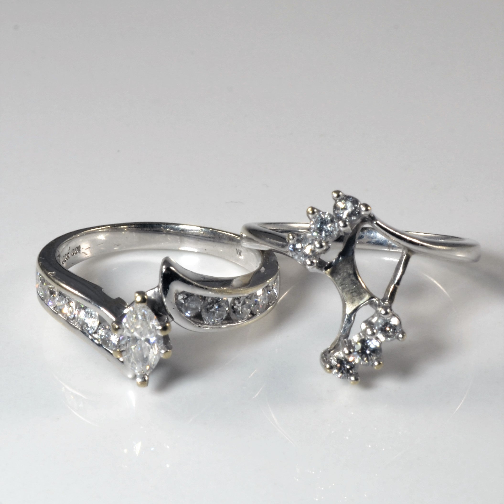Marquise Engagement Ring & Jacket Set | 0.99ctw | SZ 6.75 |
