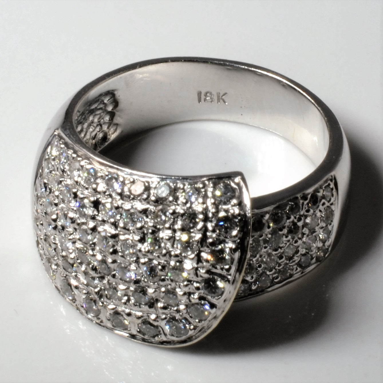 Pave Diamond Bypass Ring | 0.78ctw | SZ 8.25 |
