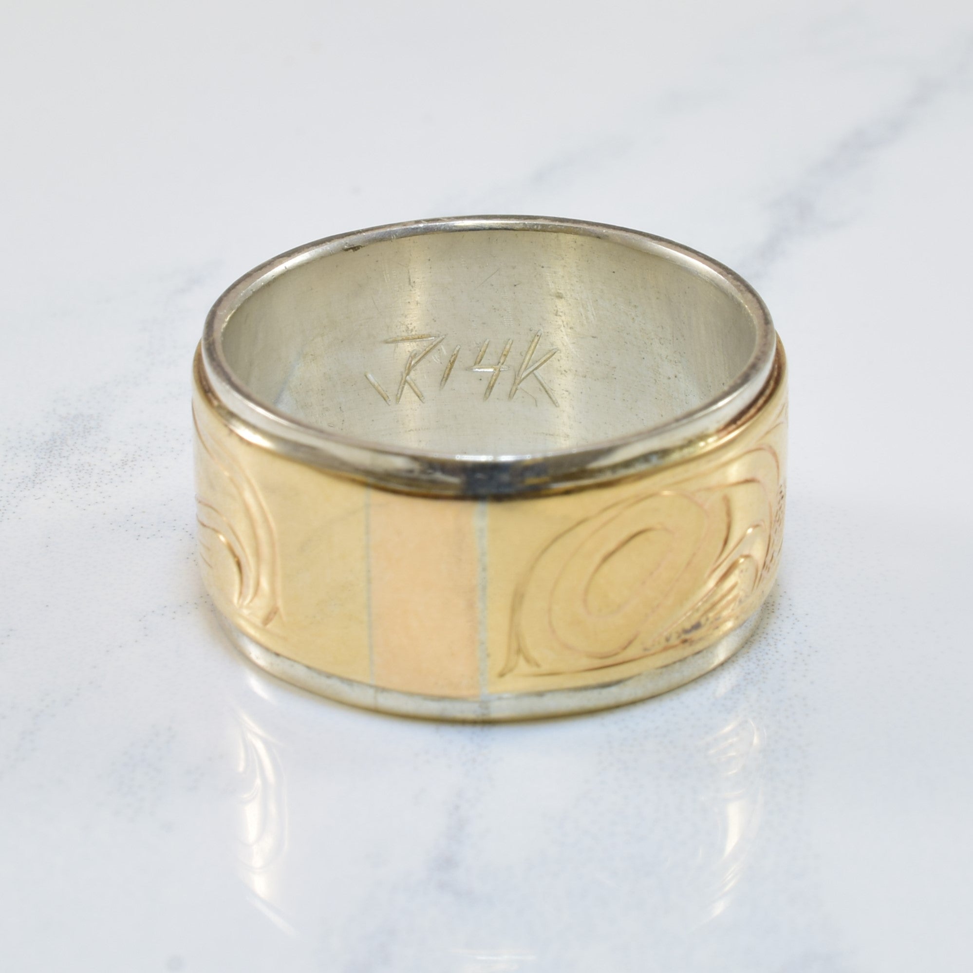 Two Tone Indigenous Art Ring | SZ 13 |