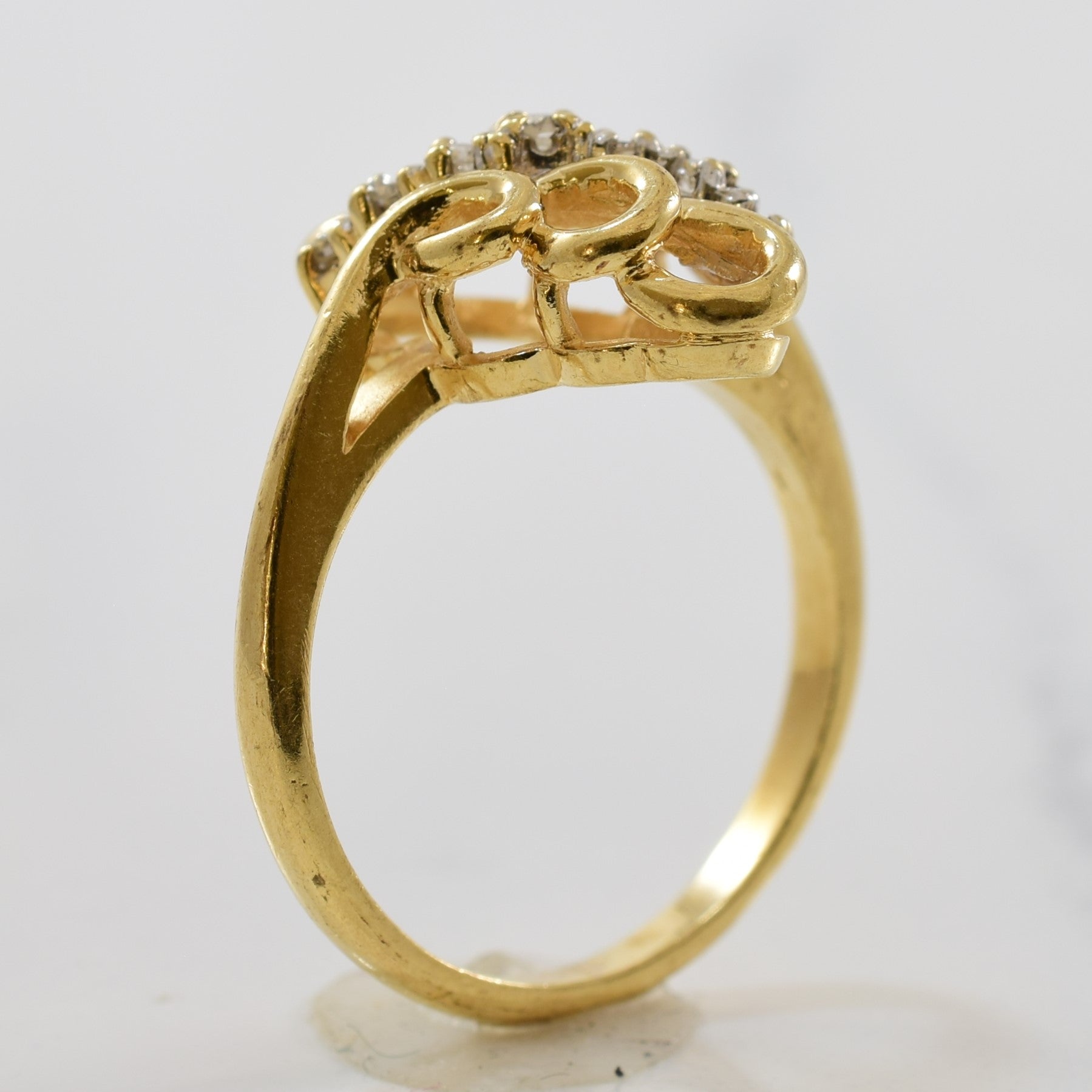 Diamond Filigree Bypass Ring | 0.04ctw | SZ 5.25 |
