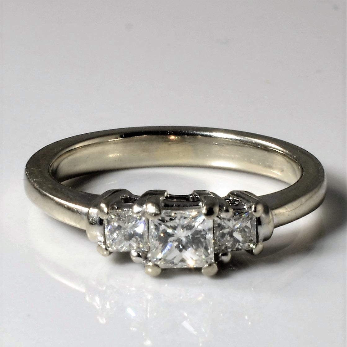 Three Stone Princess Diamond Ring | 0.64ctw | SZ 5.5 |