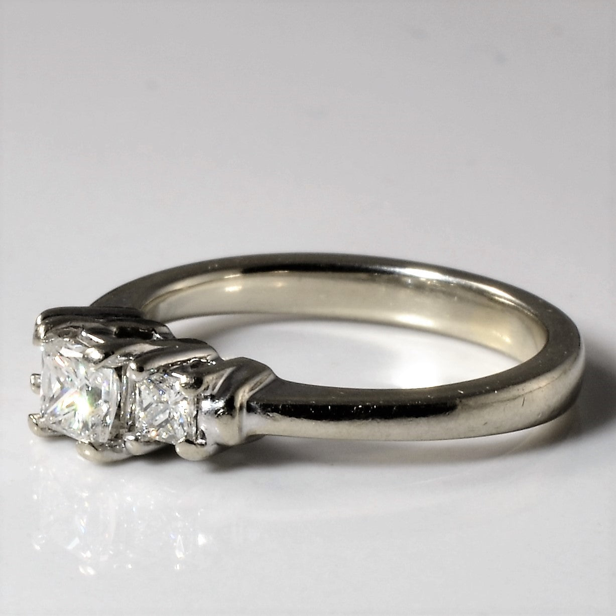 Three Stone Princess Diamond Ring | 0.64ctw | SZ 5.5 |
