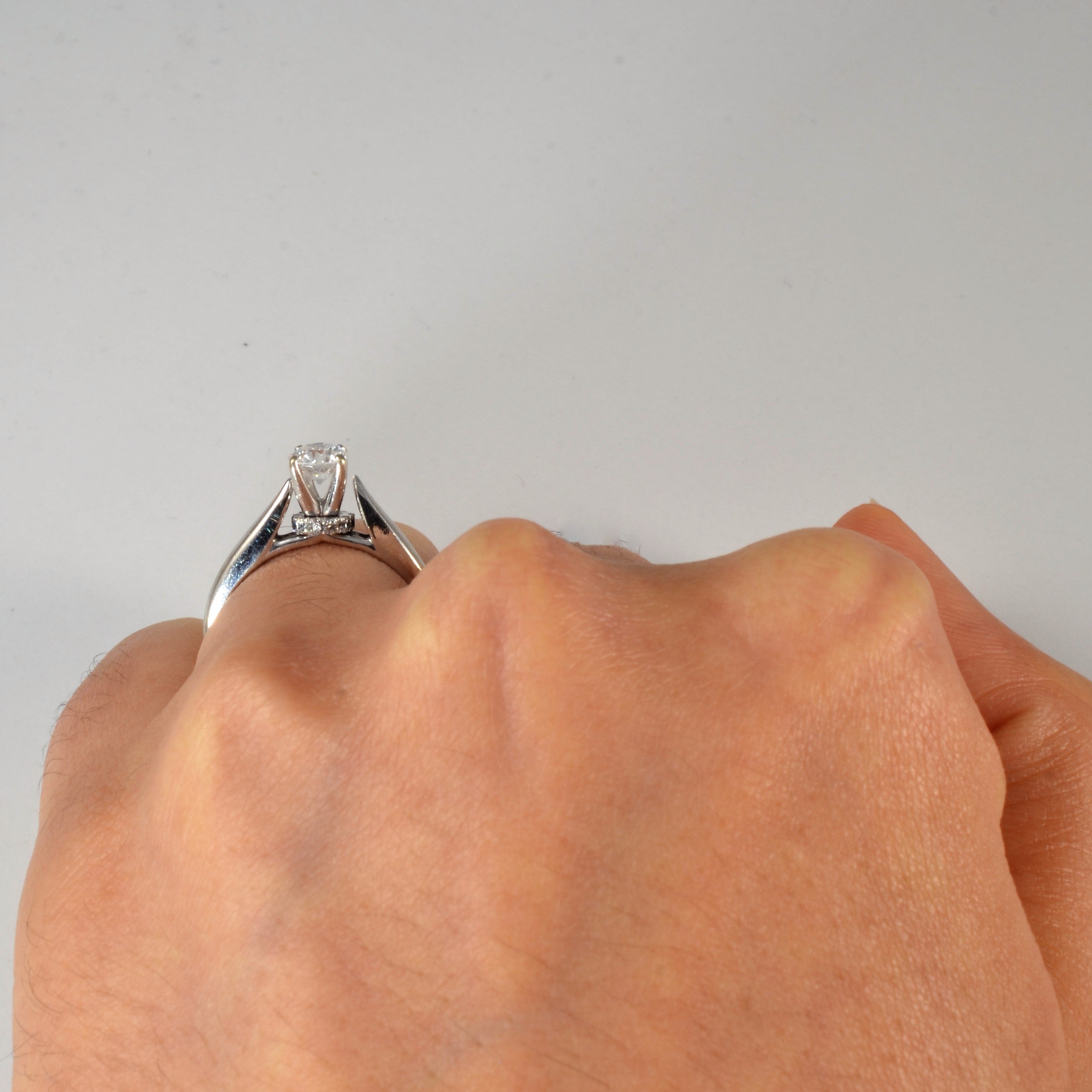 Spinning Diamond Detail Engagement Ring | 0.47ctw | SZ 5 |
