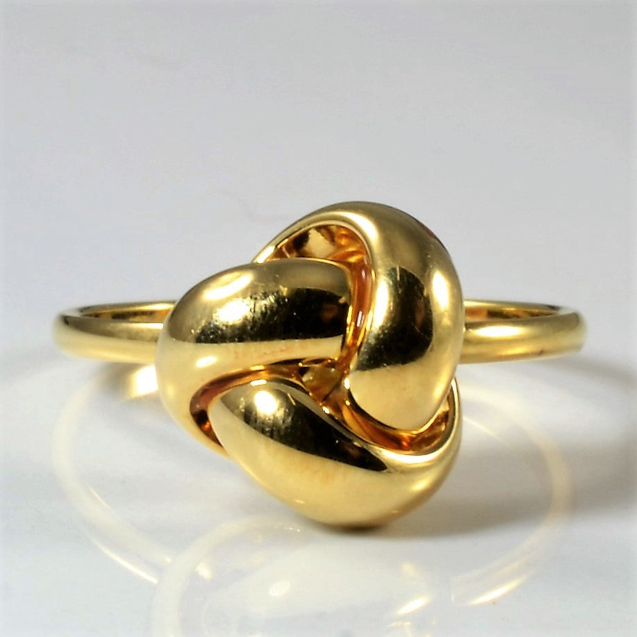 Bague nœud en or jaune | Taille 9 |
