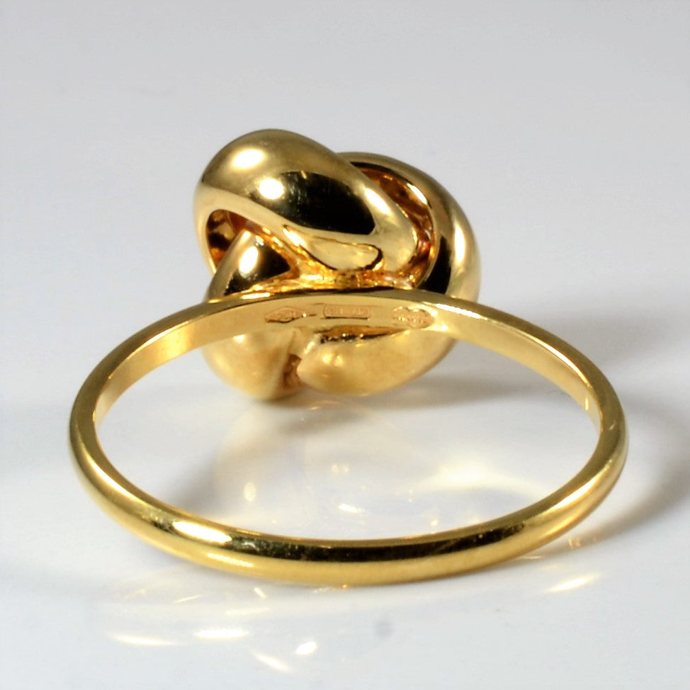 Bague nœud en or jaune | Taille 9 |