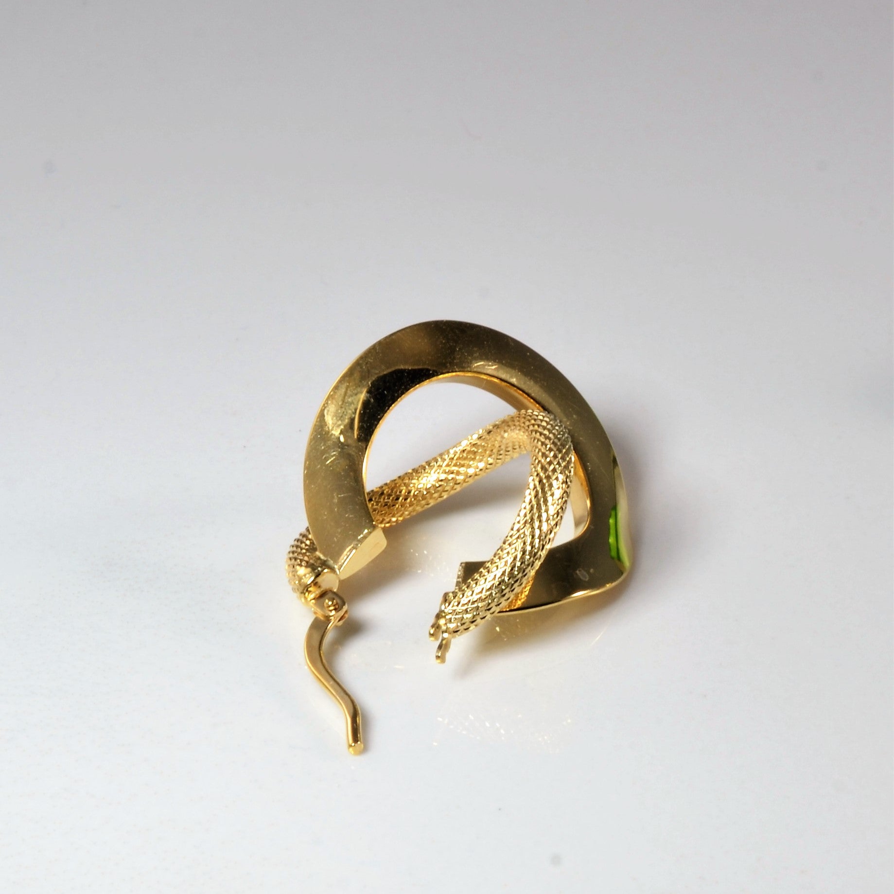 Patterned Gold Twist Earrings |