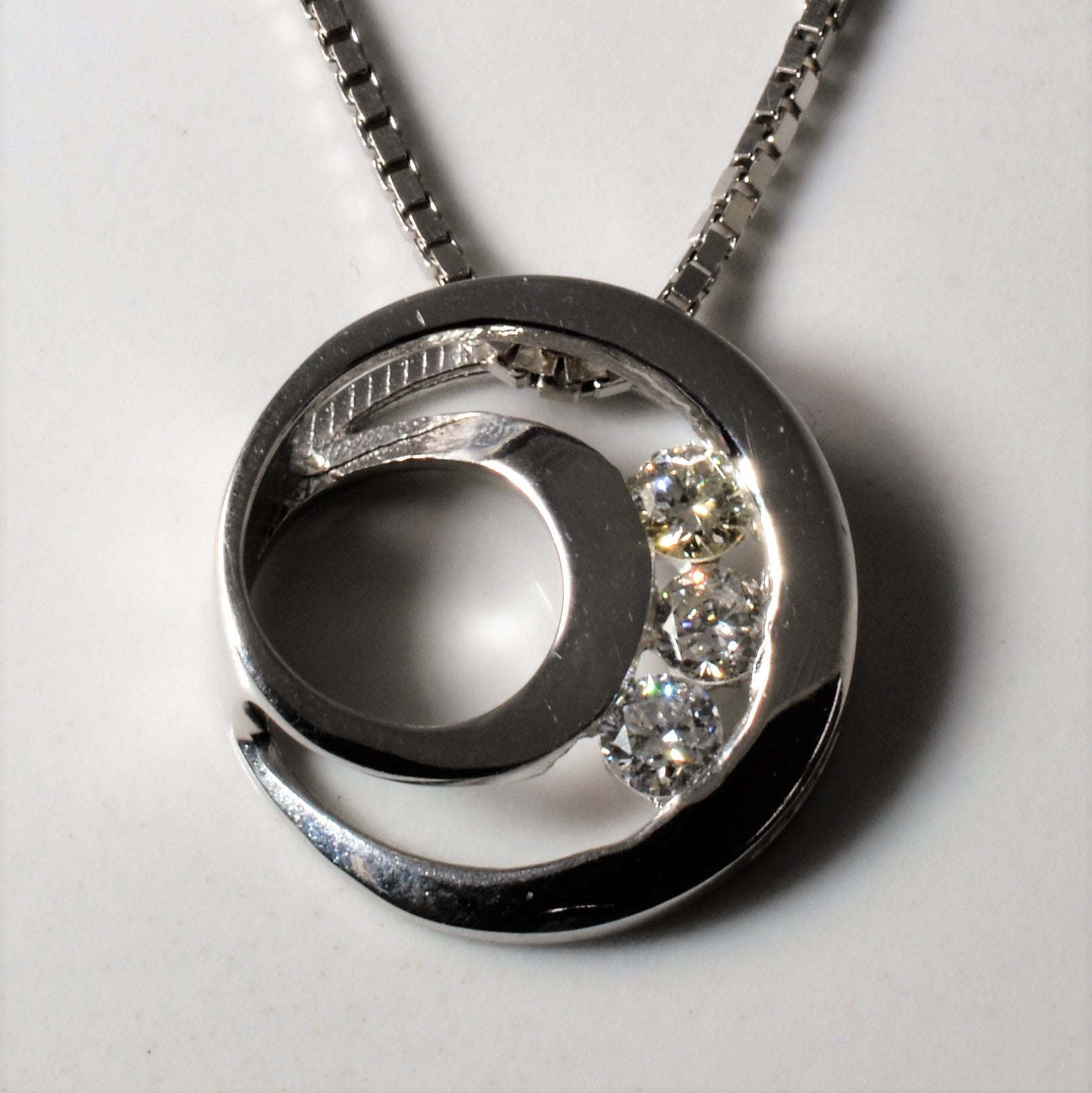 Diamond Swirl Necklace | 0.33ctw | 20"|