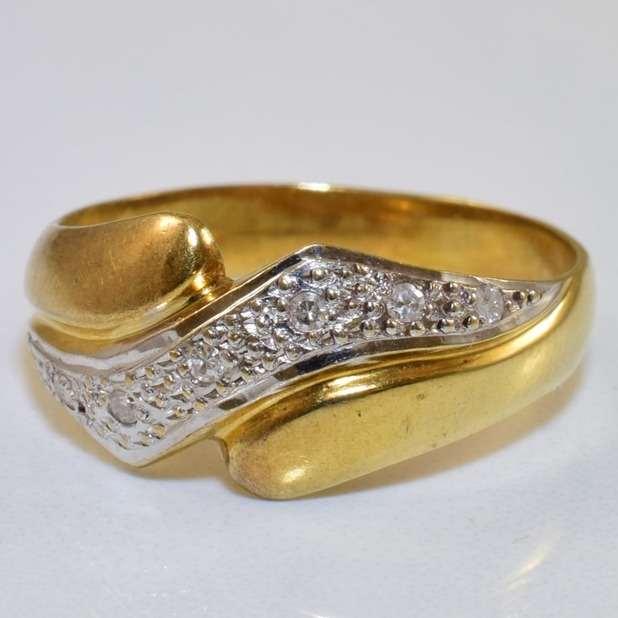 Diamond Bypass Ring | 0.04ctw | SZ 7.5 |