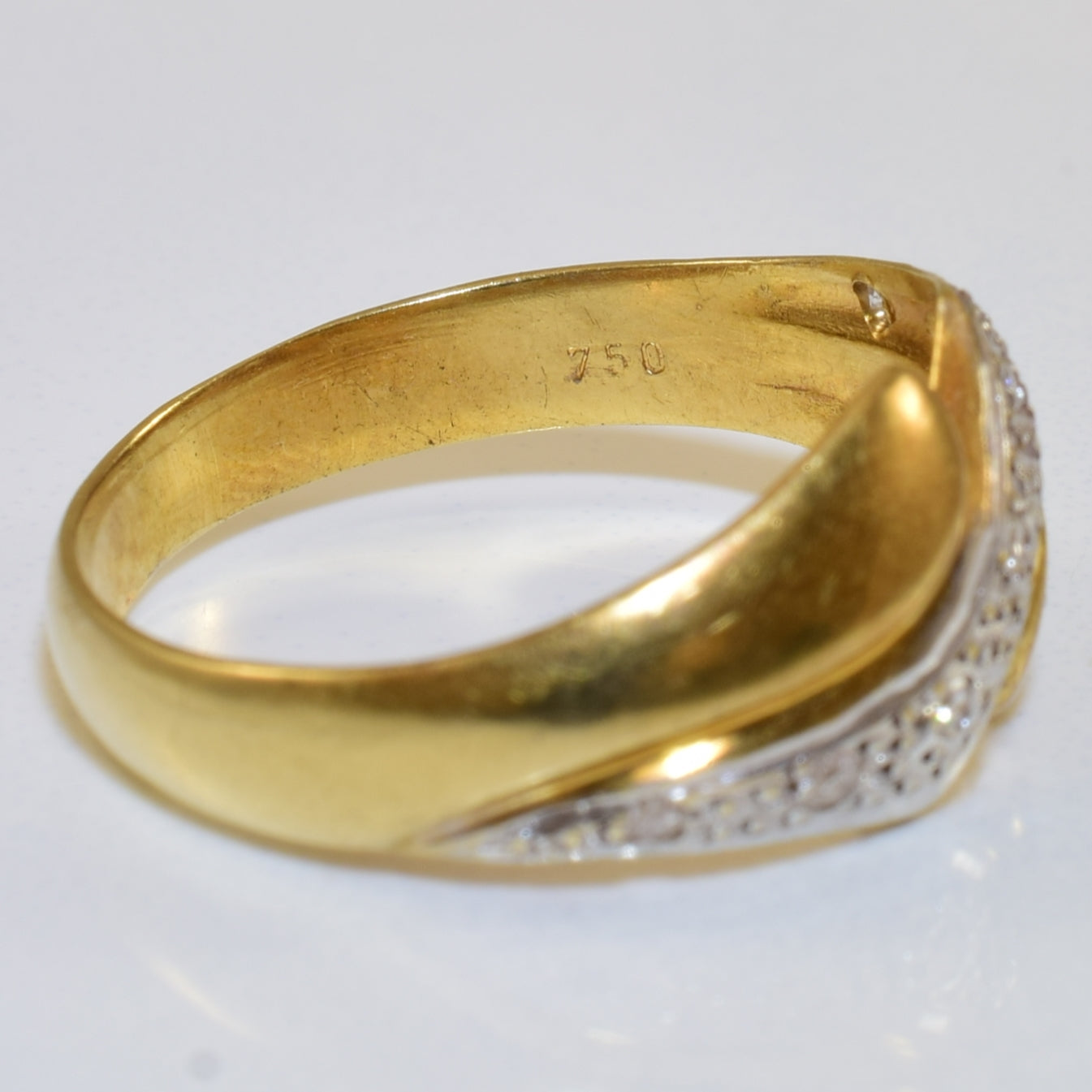 Diamond Bypass Ring | 0.04ctw | SZ 7.5 |