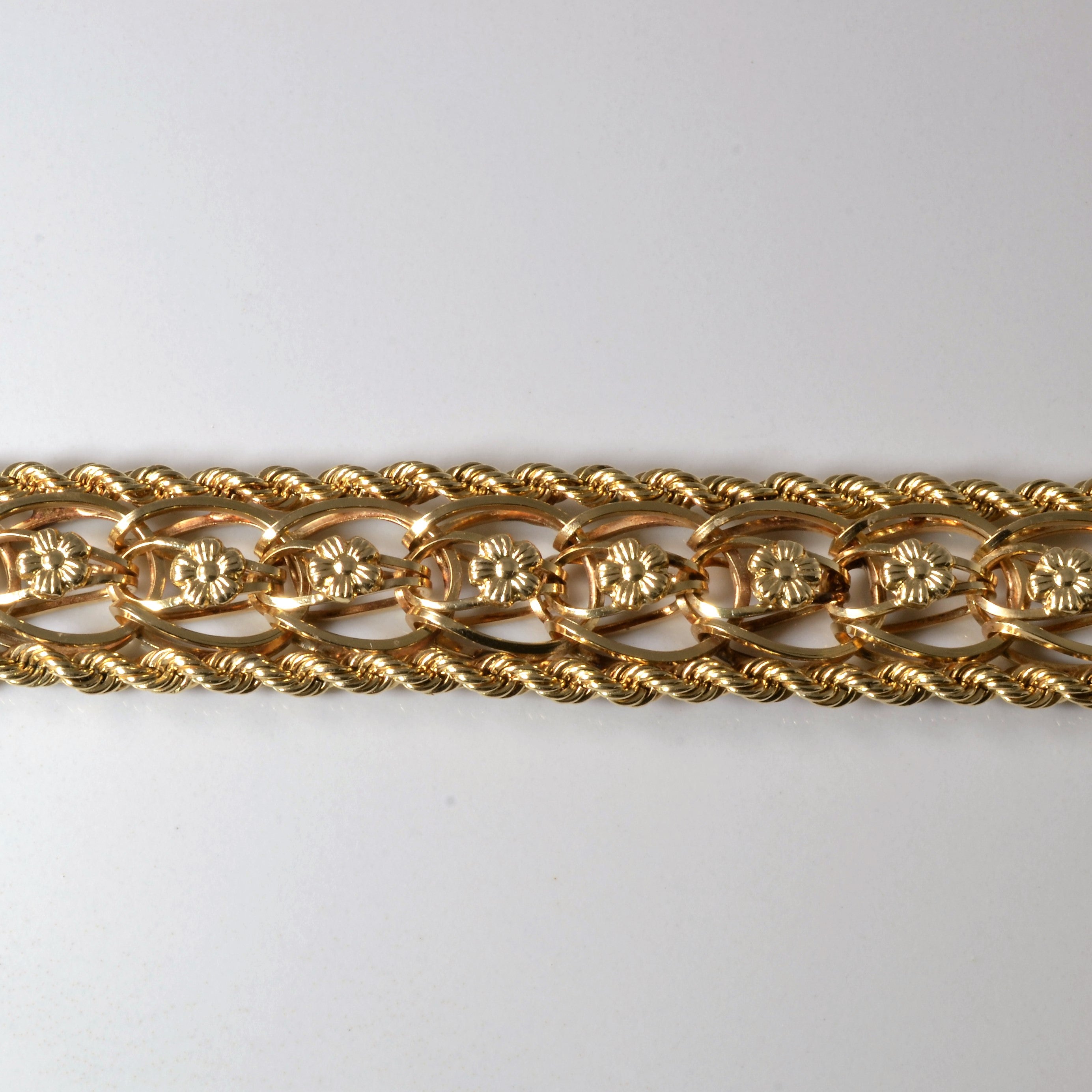 Woven Orange Blossom Chain Bracelet | 8" |