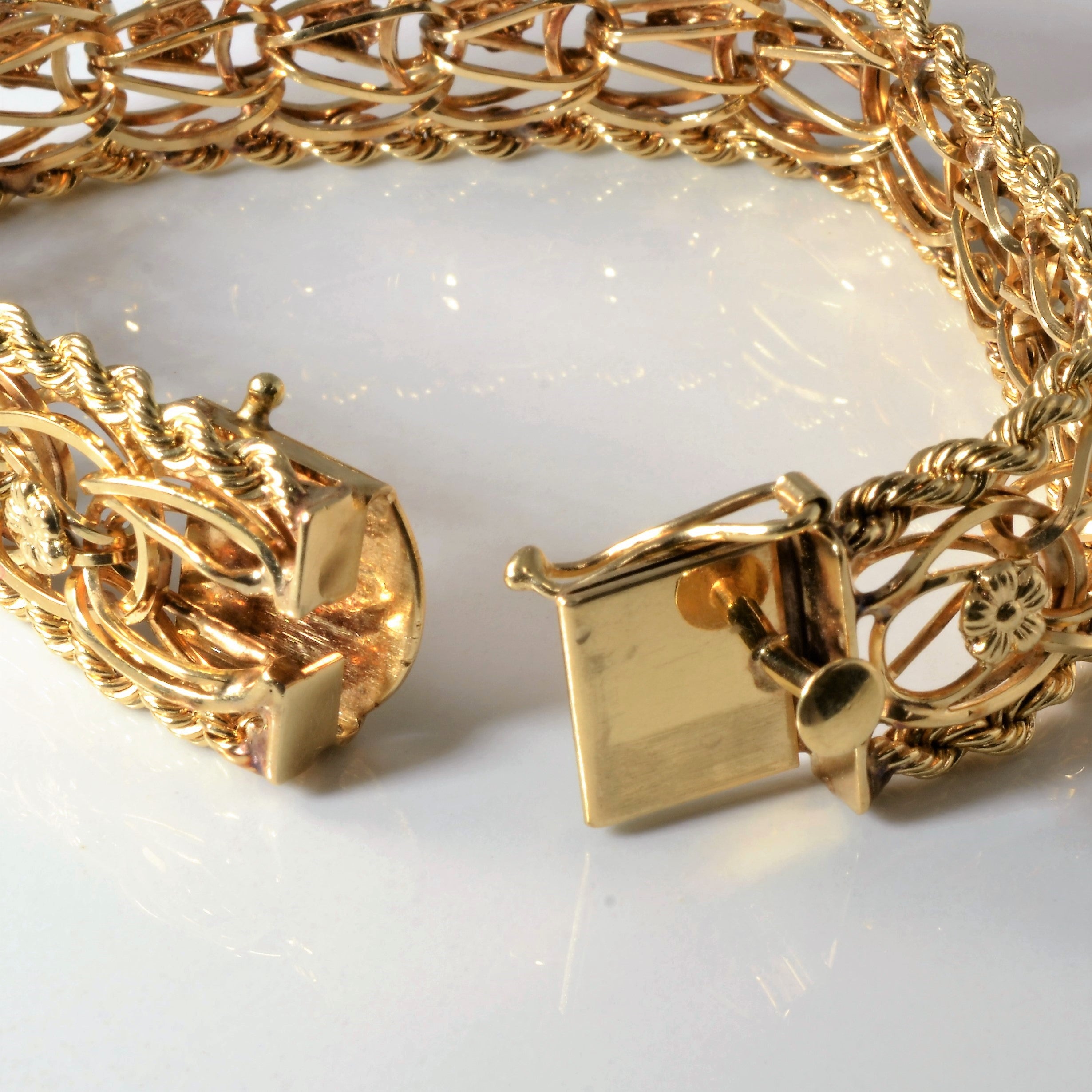 Woven Orange Blossom Chain Bracelet | 8" |