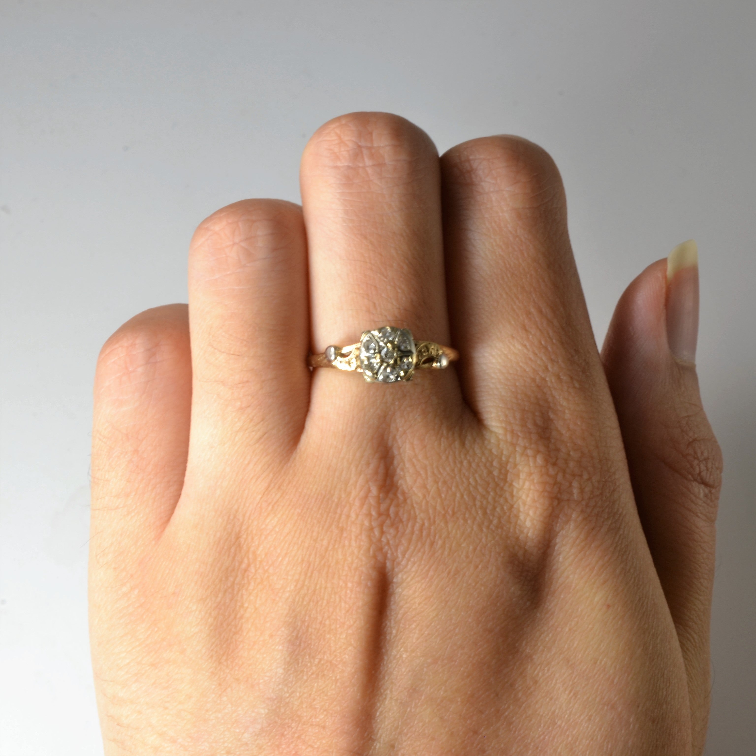 Retro Diamond Illusion Ring | 0.10ctw | SZ 7.25 |