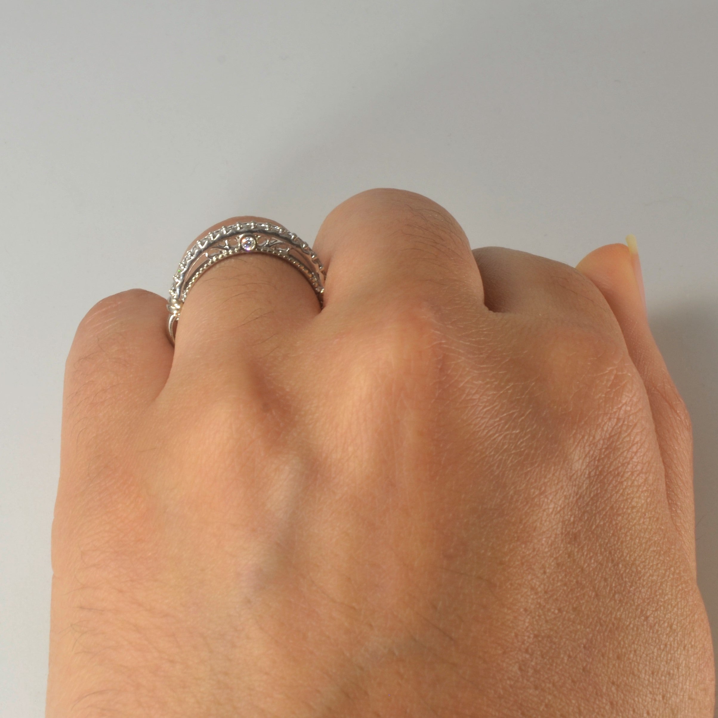 Verragio' Milgrain Detailed Diamond Band | 0.18ctw | SZ 5.75 |