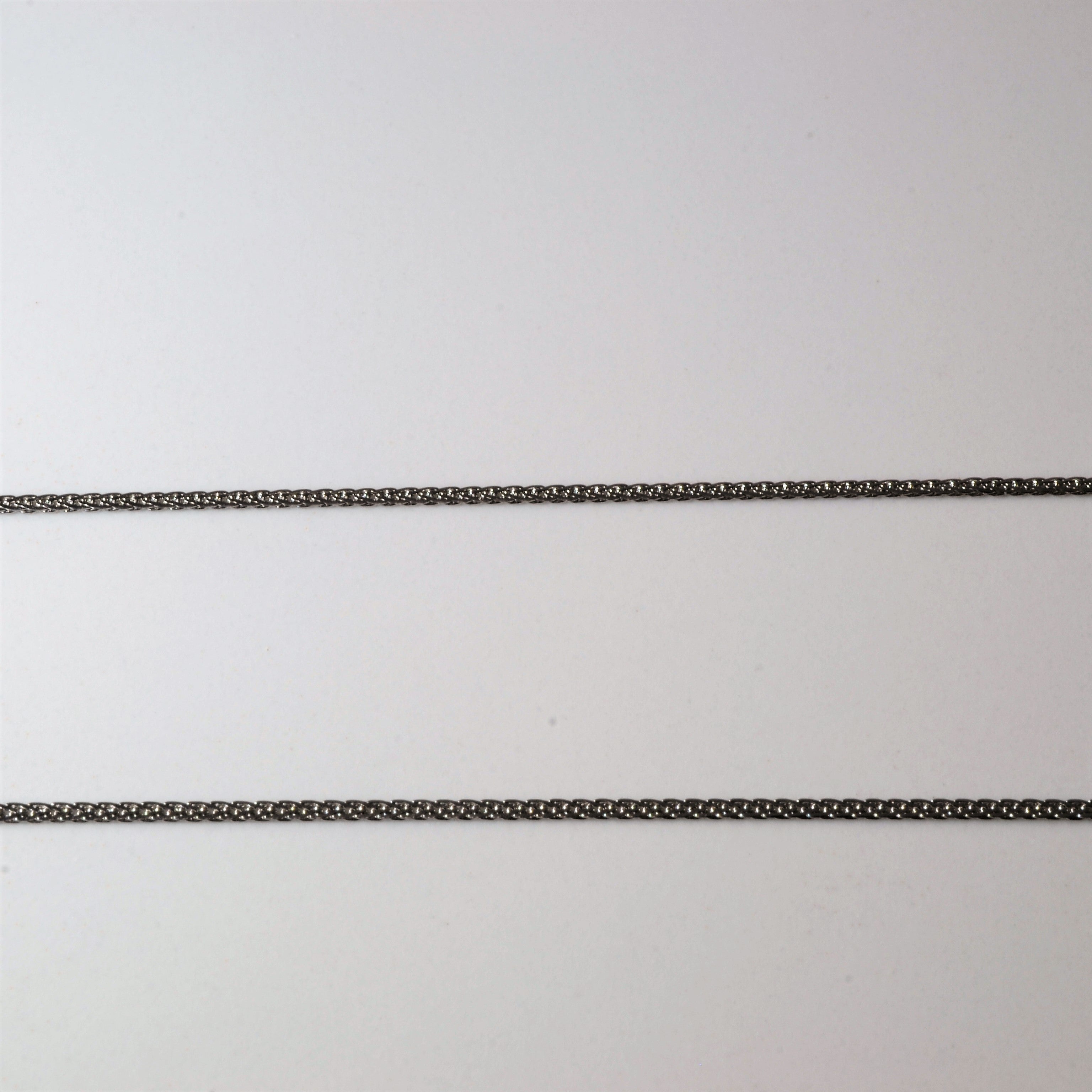 Cluster Diamond White Gold Necklace | 0.88ctw | 17"|