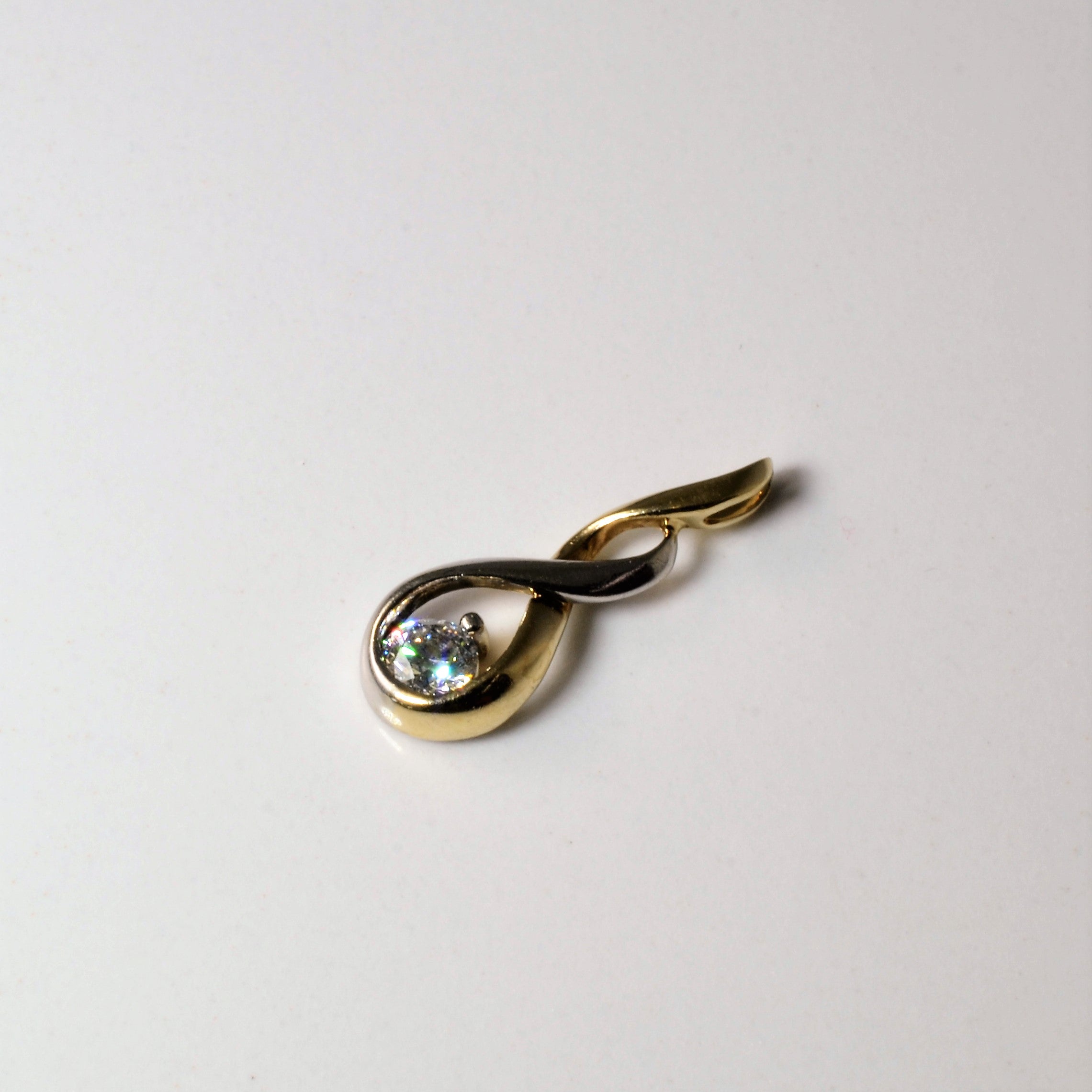 Infinity Diamond Drop Pendant | 0.28ct |
