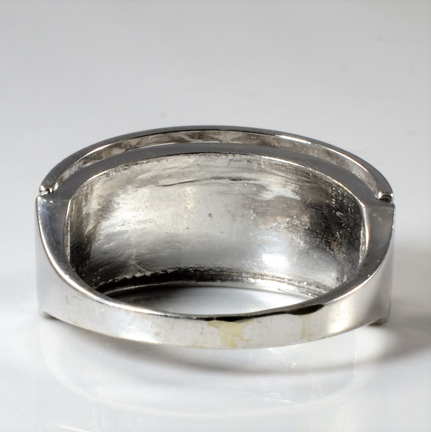 Diamond Cut White Gold Ring | SZ 8 |