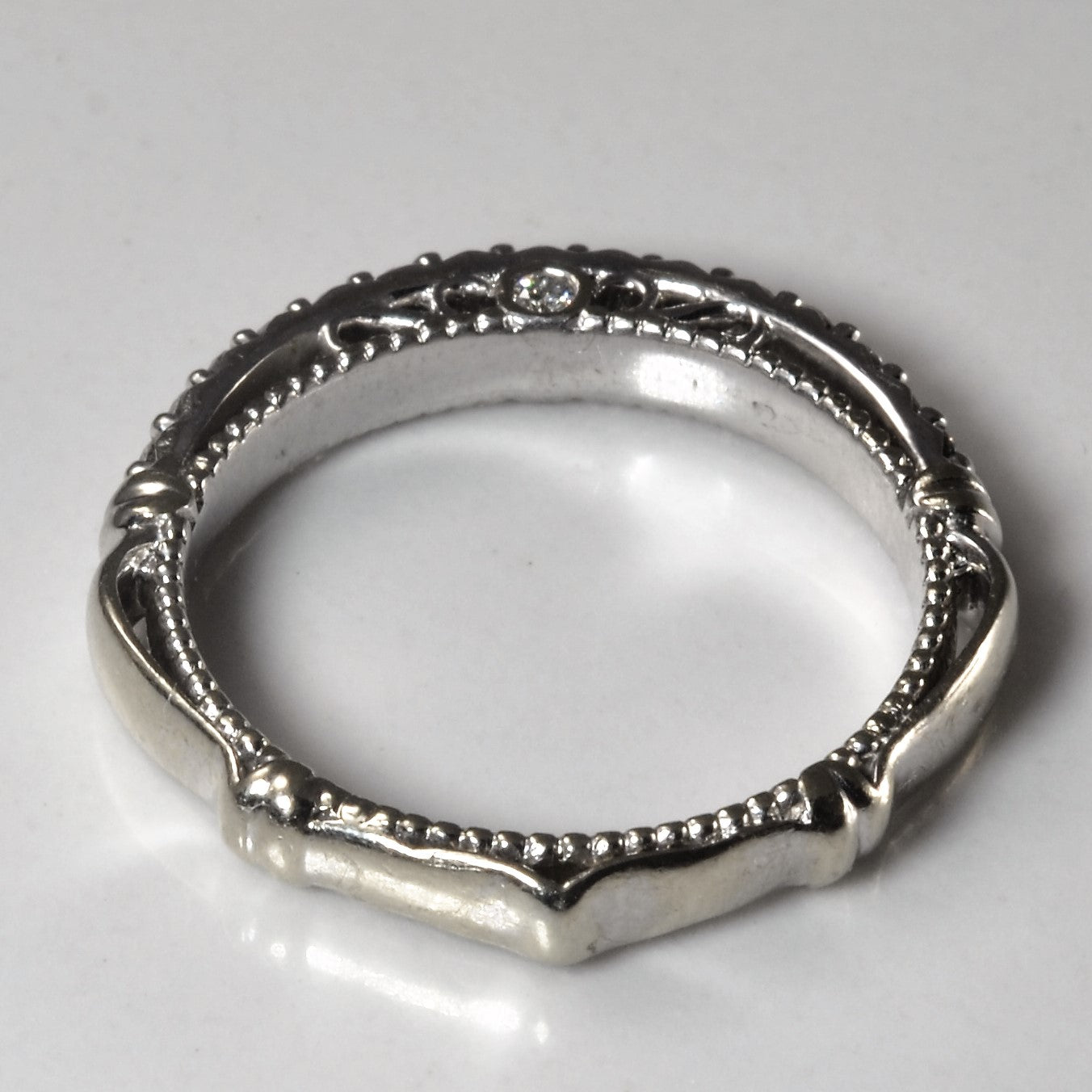 Verragio' Milgrain Detailed Diamond Band | 0.18ctw | SZ 5.75 |