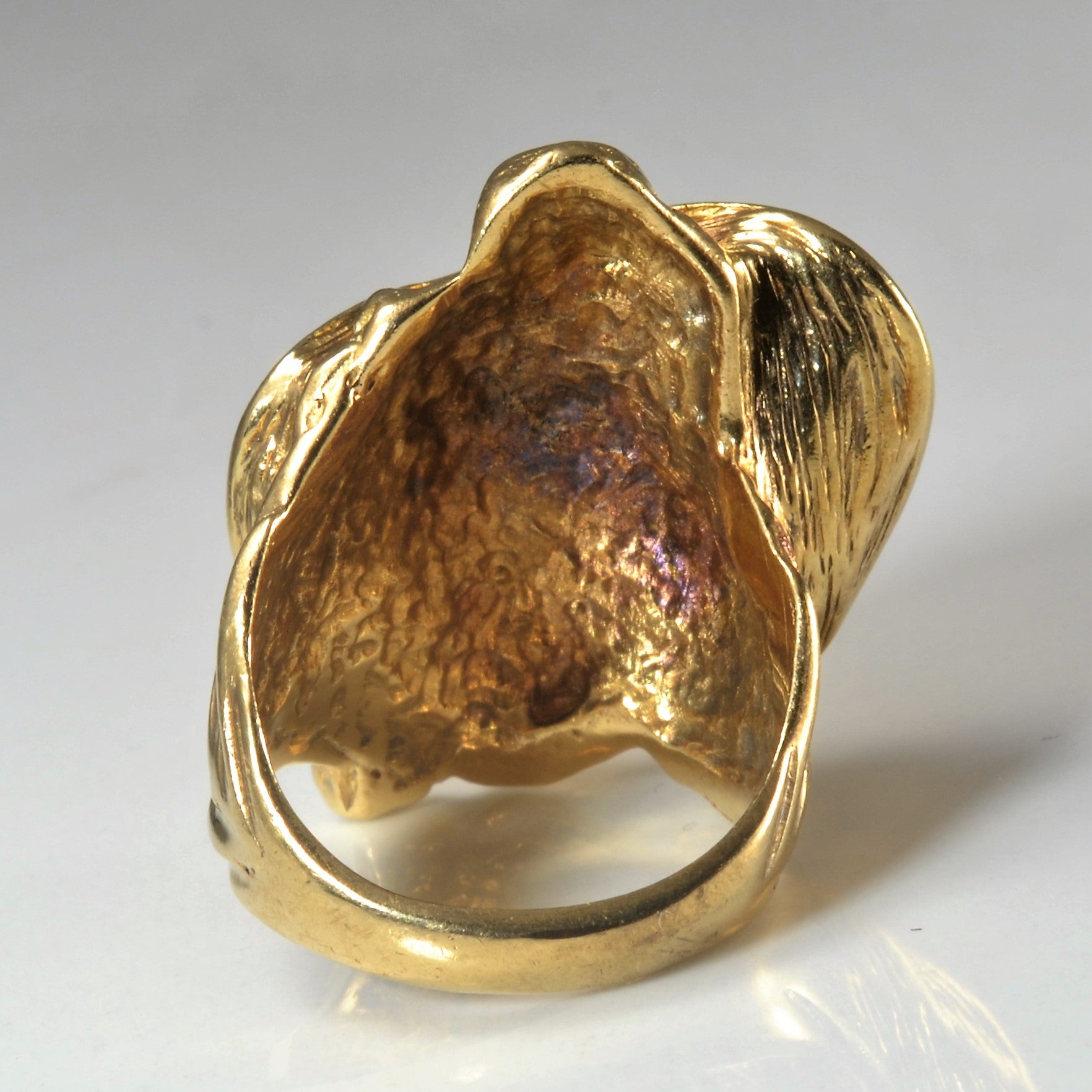 Yellow Gold & Diamond Witch Ring | 0.01ctw | SZ 6 |