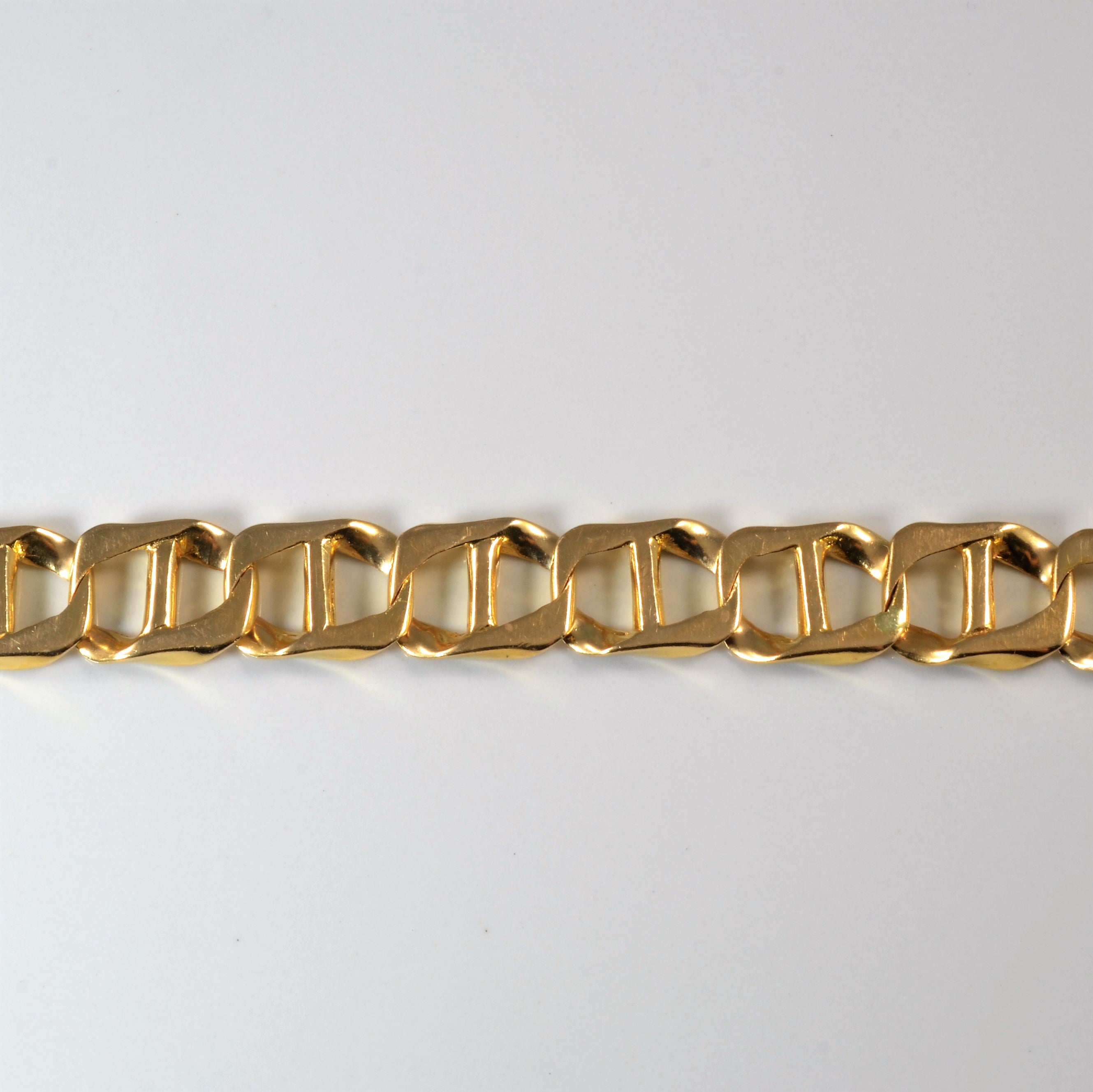 18k Yellow Gold Anchor Chain Bracelet | 9" |
