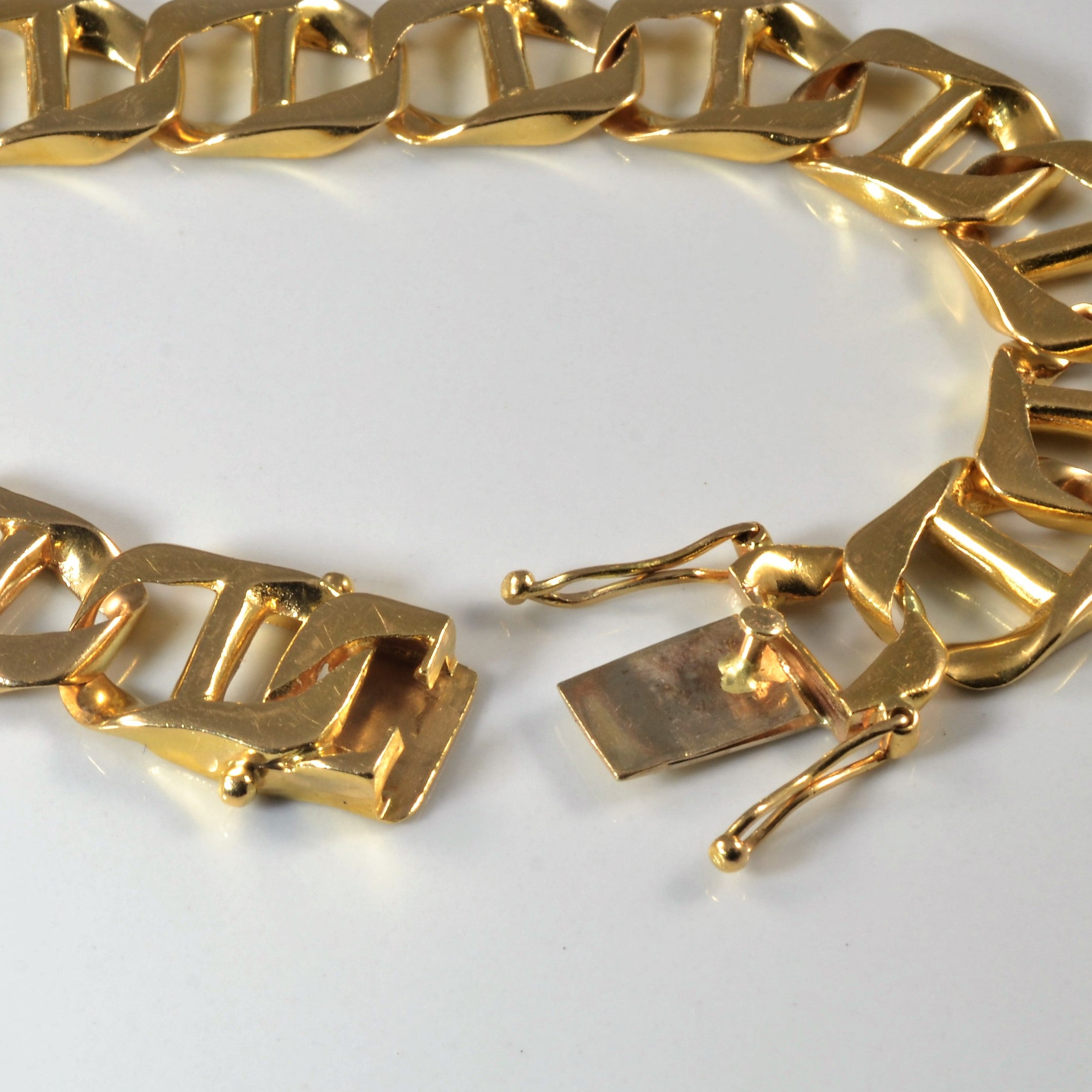 18k Yellow Gold Anchor Chain Bracelet | 9" |