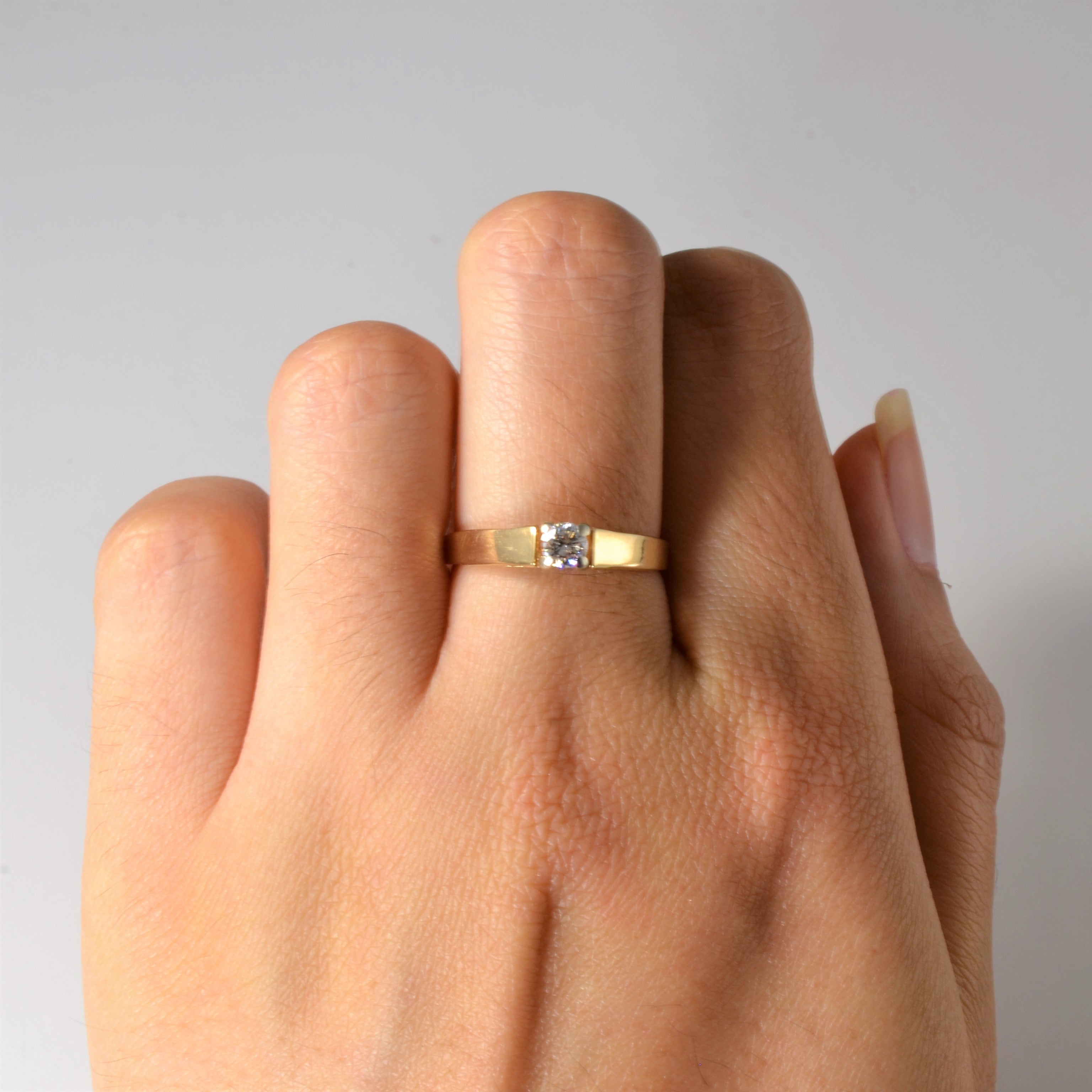 Solitaire Diamond Engagement Ring | 0.17ct | SZ 6.75 |