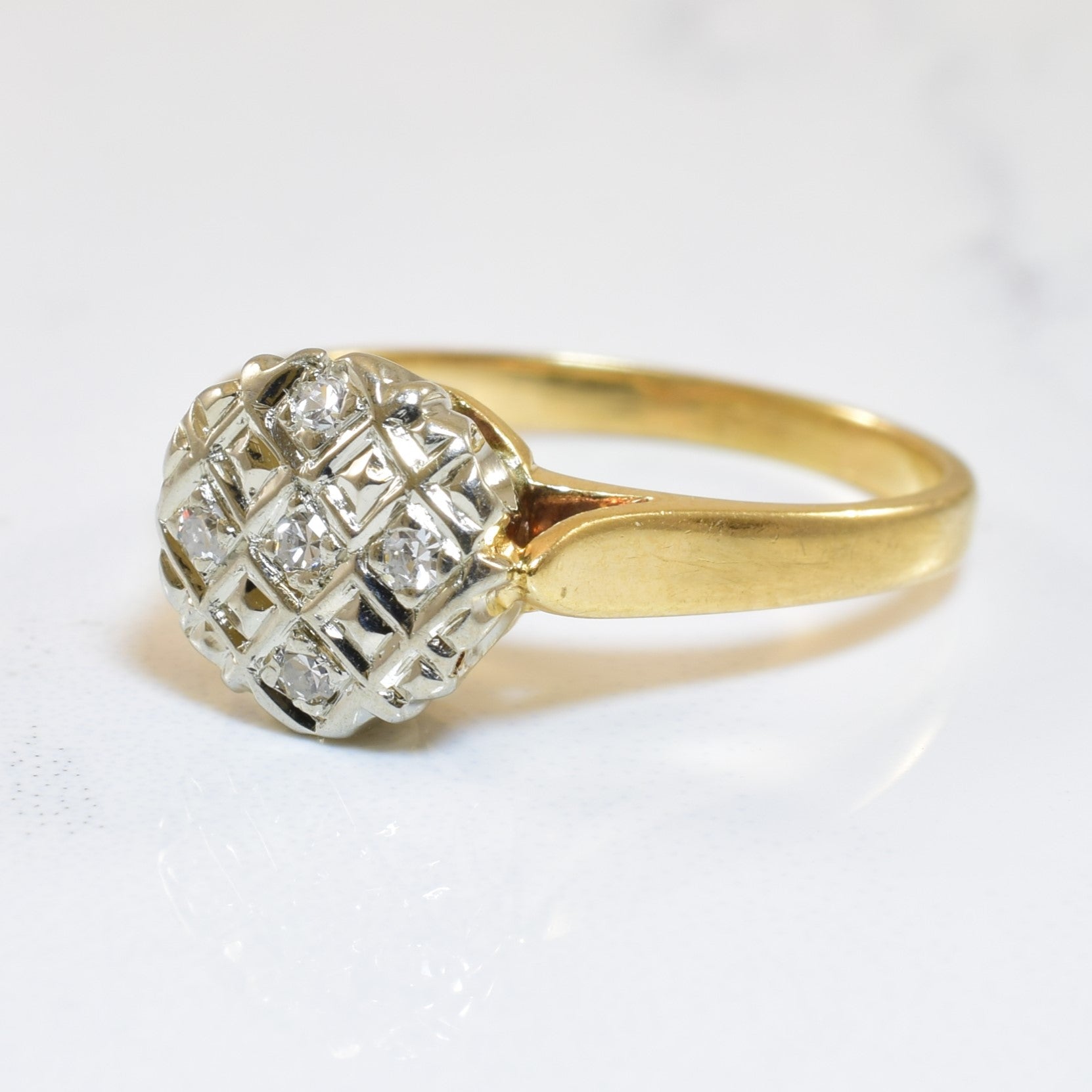 Bague sertie de diamants illusion | 0,05 ct | Taille 4,5 |