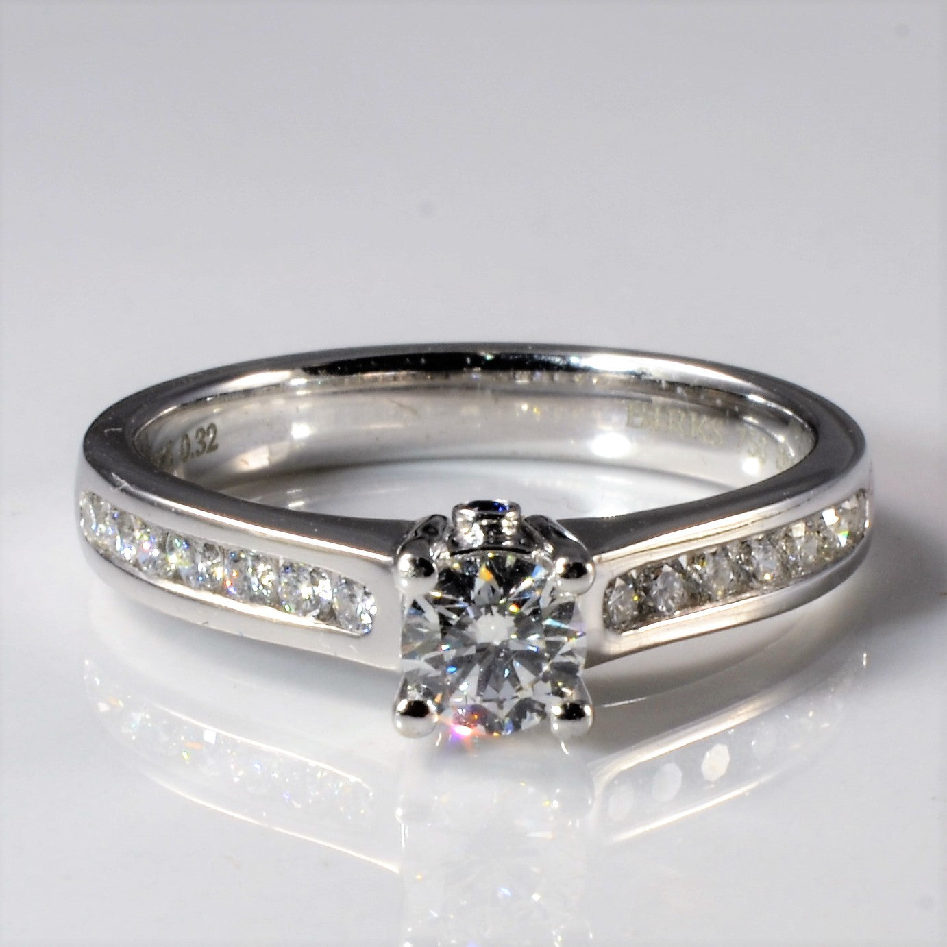 Birks' Channel Set Side Stone Engagement Ring | 0.60ctw | SZ 7 |
