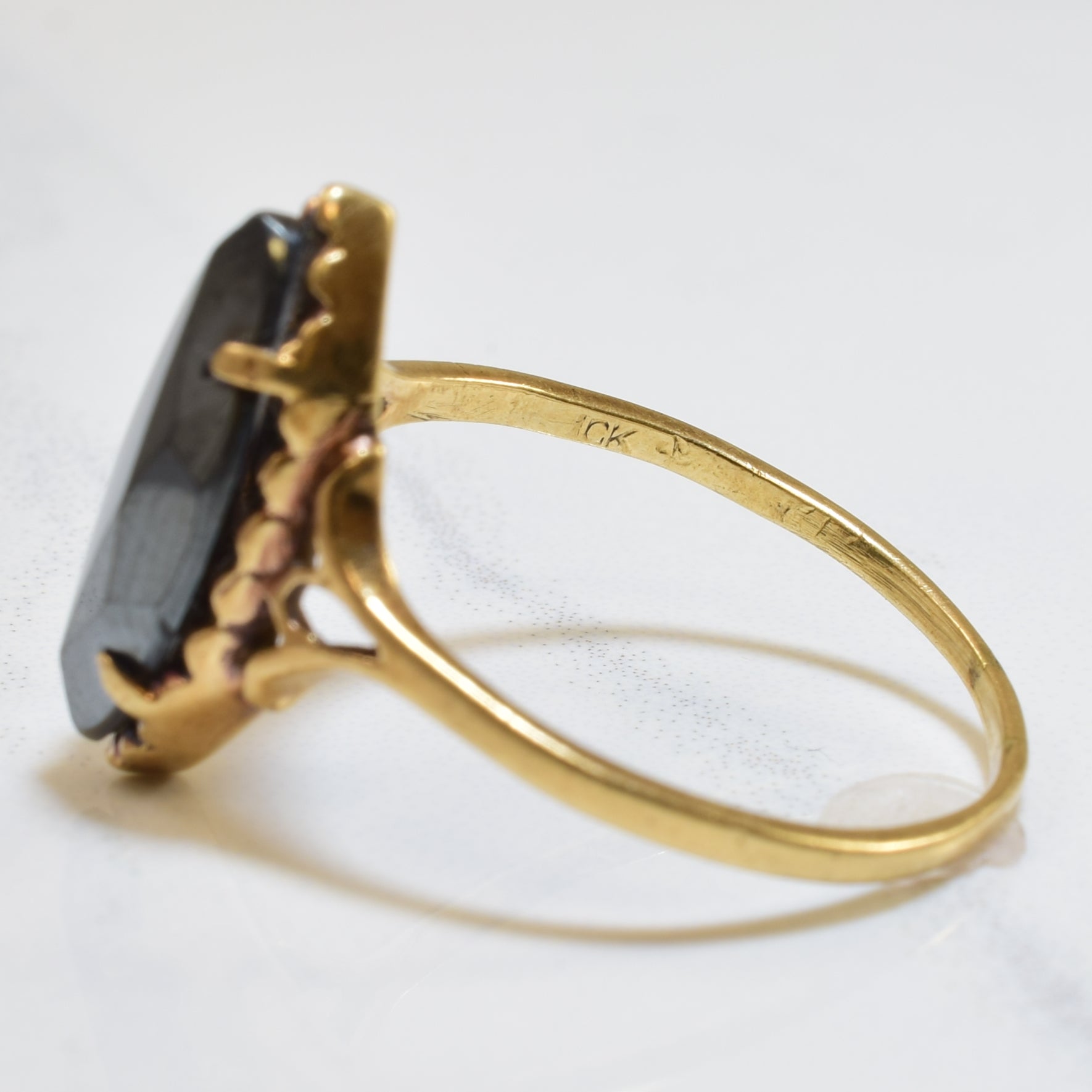 Bague en hématite taille marquise | 3,40 ct | Taille 8 |