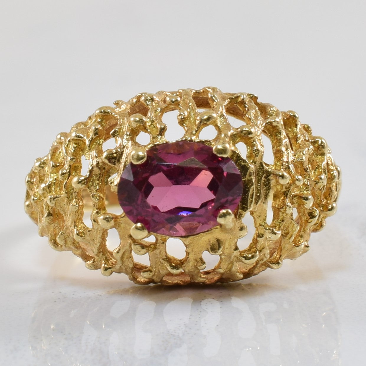 Open Work Garnet Ring | 1.50ct | SZ 6.5 |