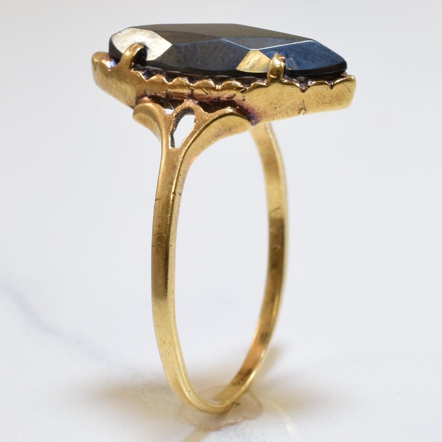 Bague en hématite taille marquise | 3,40 ct | Taille 8 |