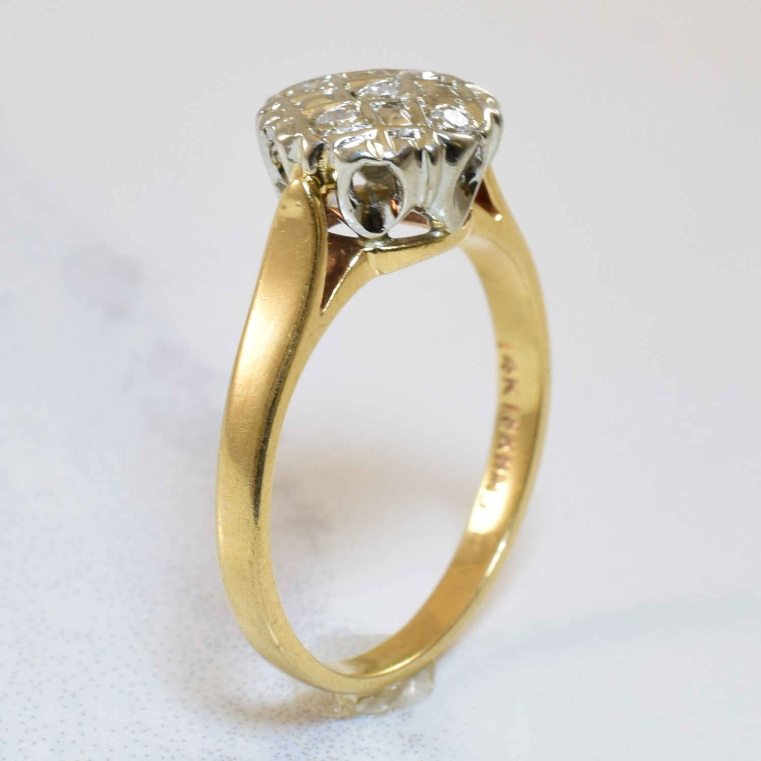 Bague sertie de diamants illusion | 0,05 ct | Taille 4,5 |