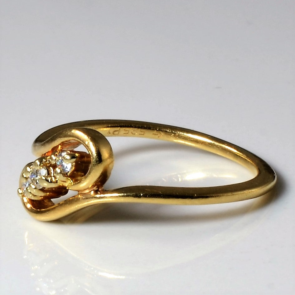 Bypass Three Stone Diamond Ring | 0.05ctw | SZ 4.25 |