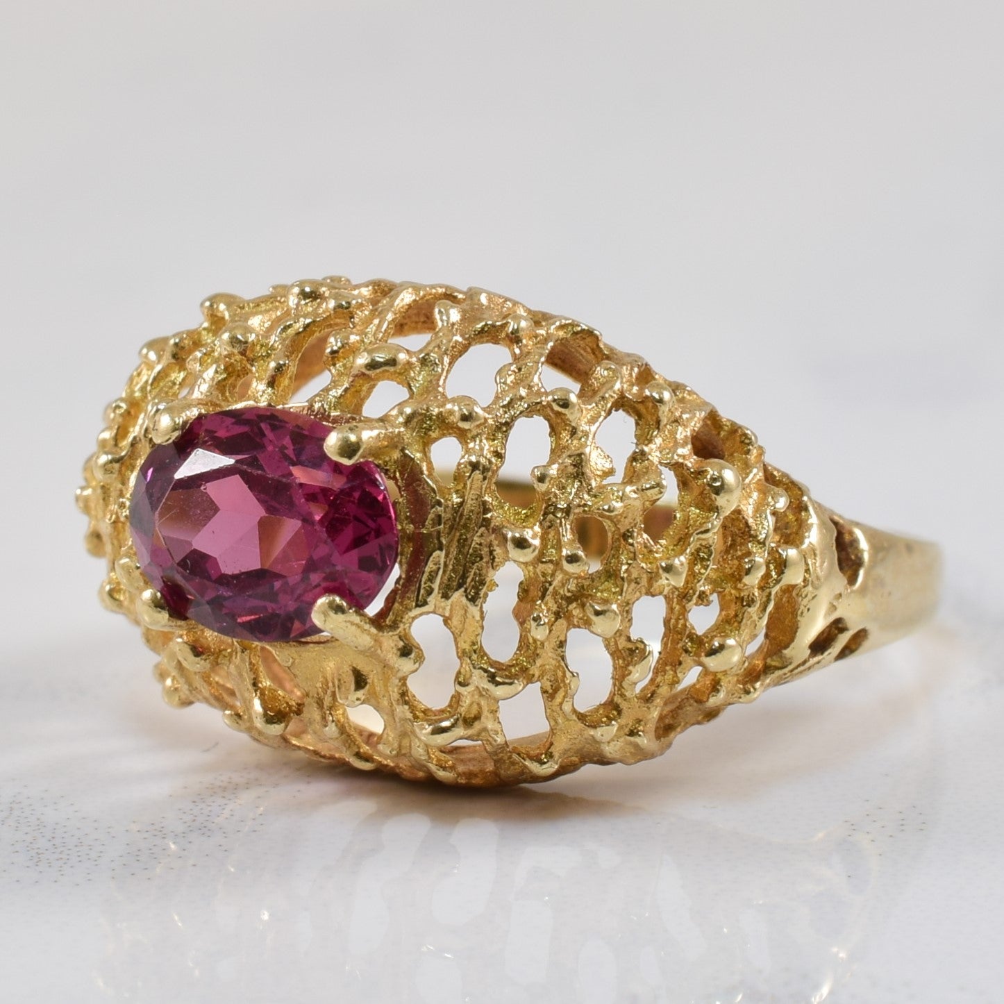 Open Work Garnet Ring | 1.50ct | SZ 6.5 |