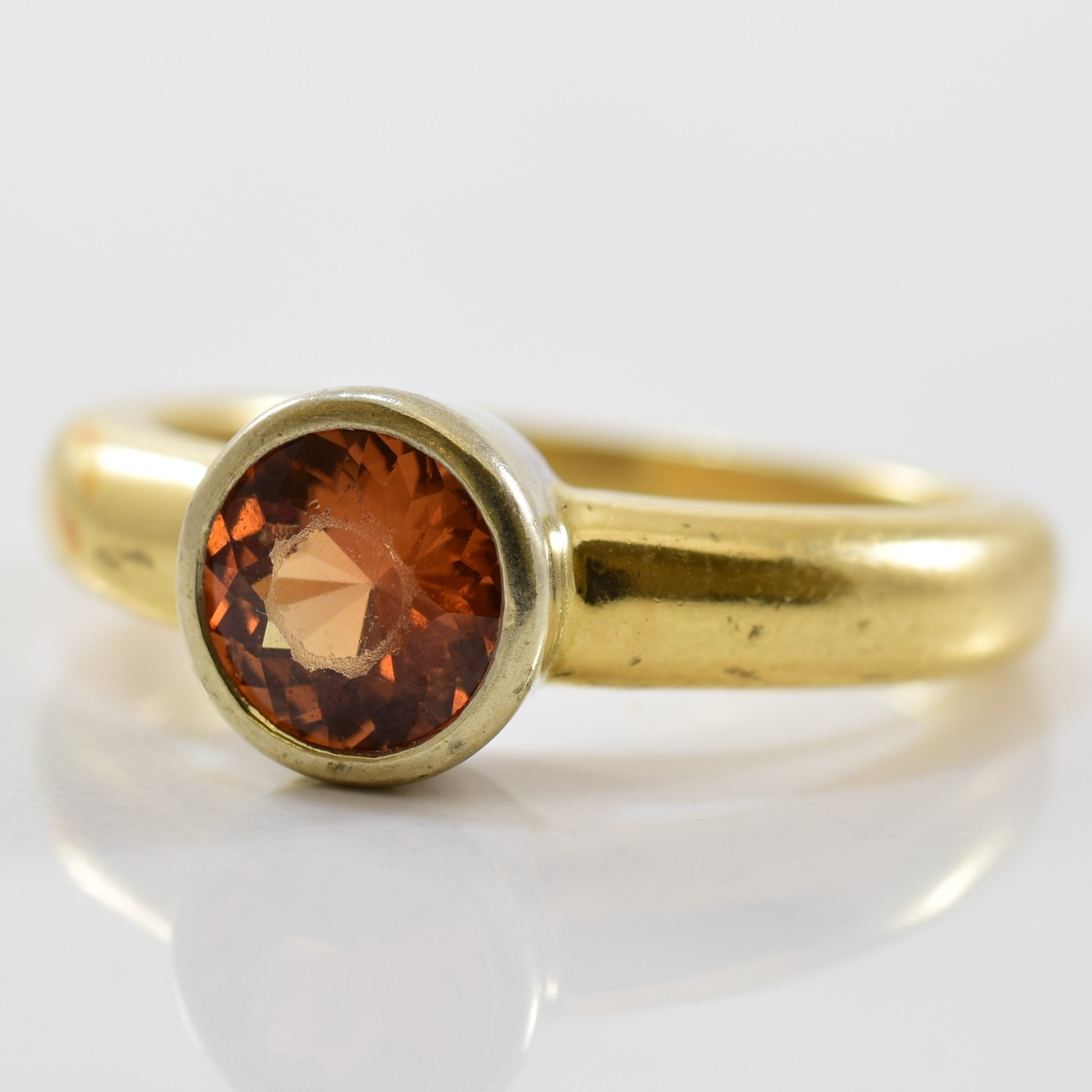 Spessartite Garnet Solitaire Ring | 1.10ct | SZ 5.75 |