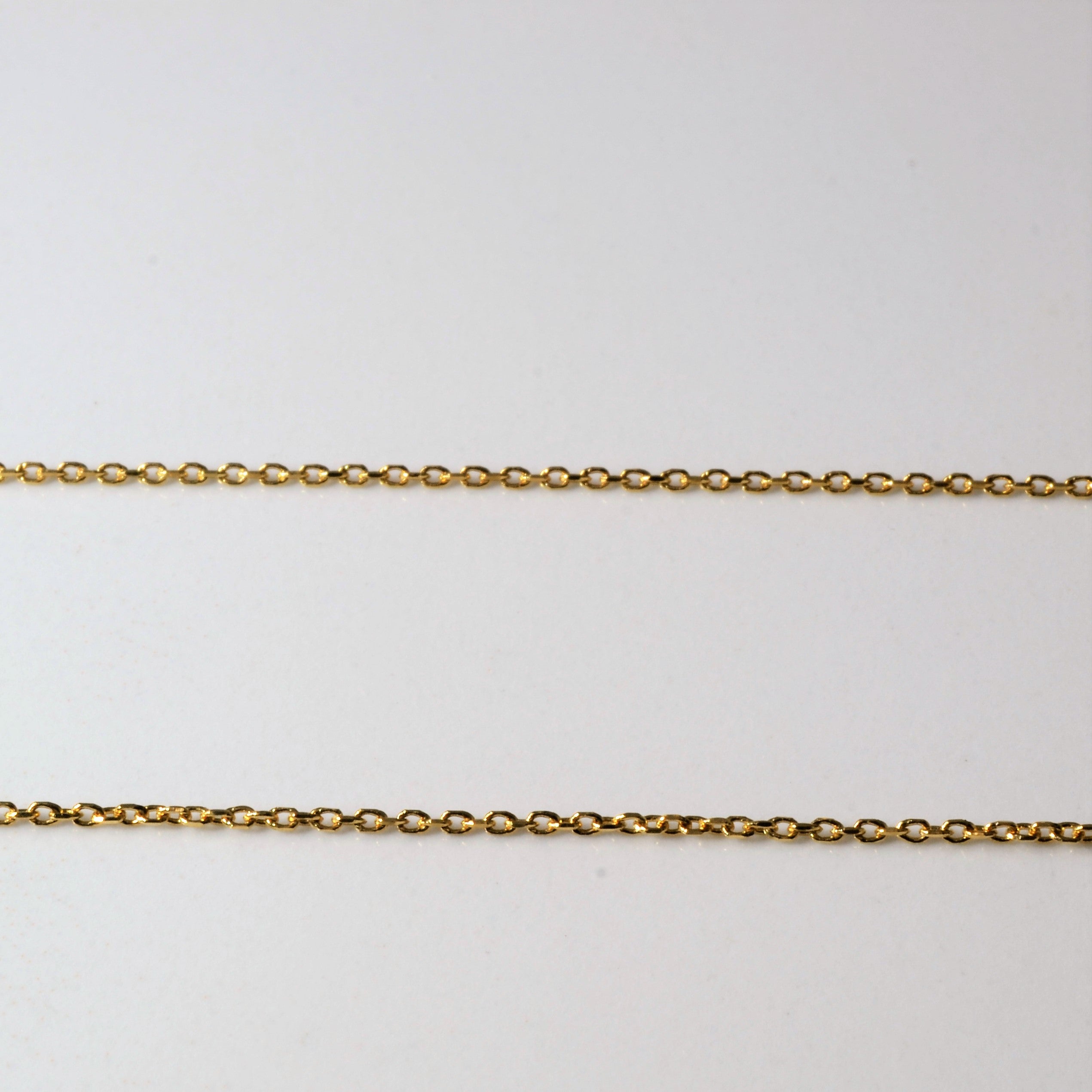 Yellow Gold Heart Beat Necklace | 18"|