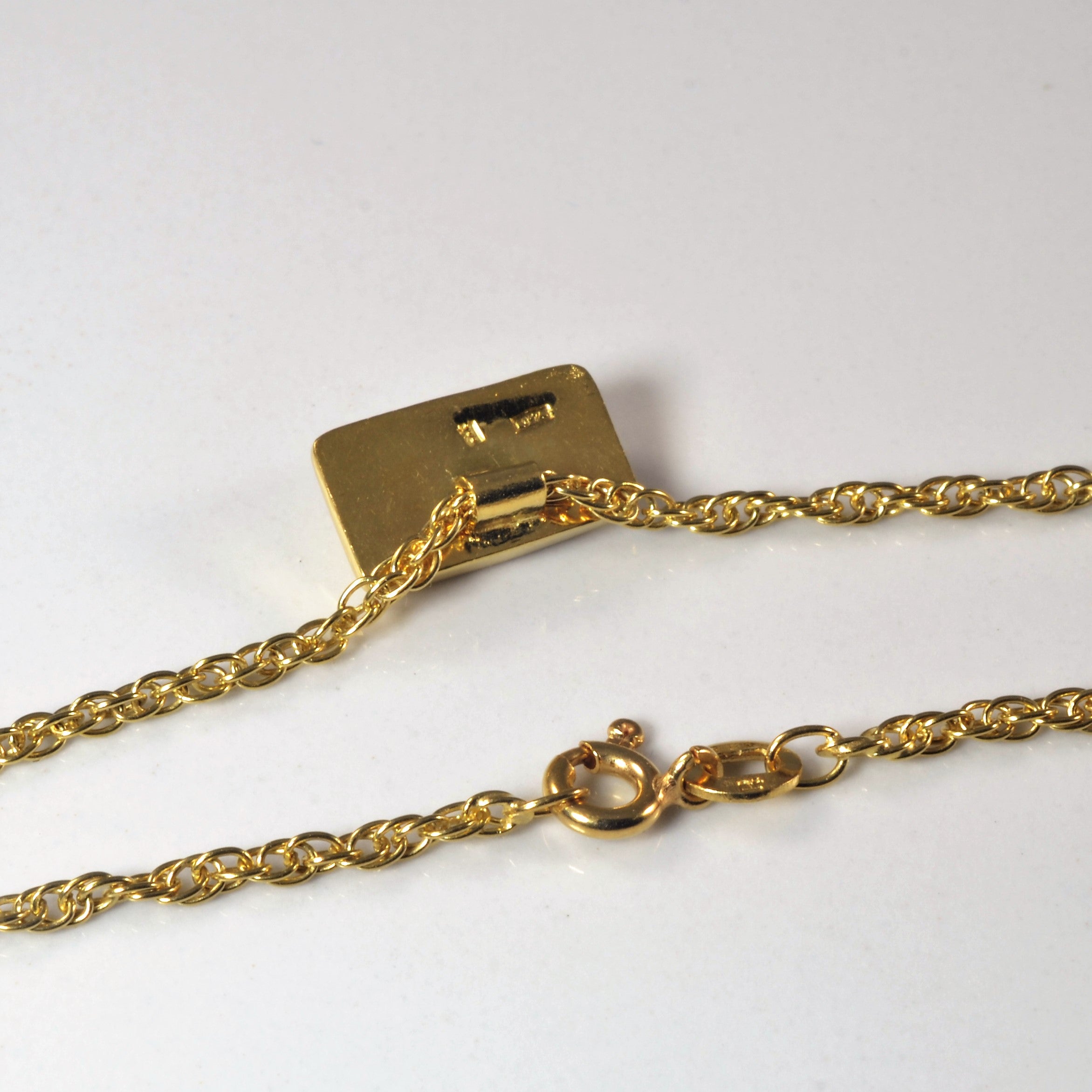 Horizontal Diamond Bar Necklace | 0.02ct | 14" |
